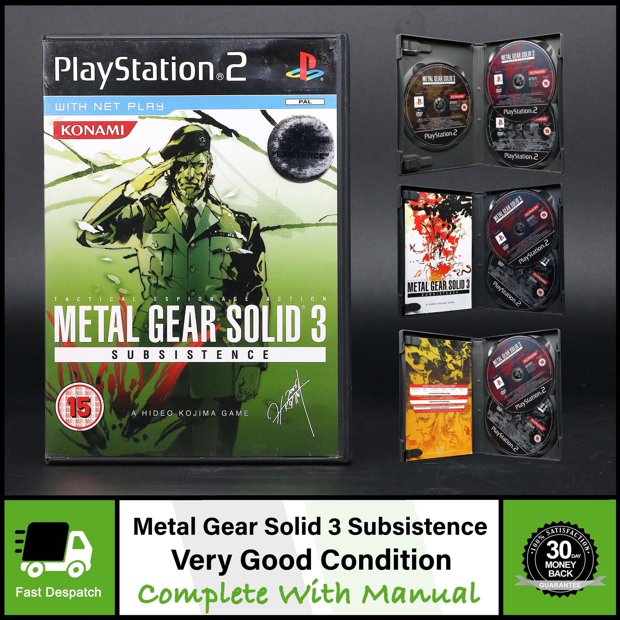 Metal Gear Solid 3 Subsistence | Sony PS2 Game | Very Good Condition