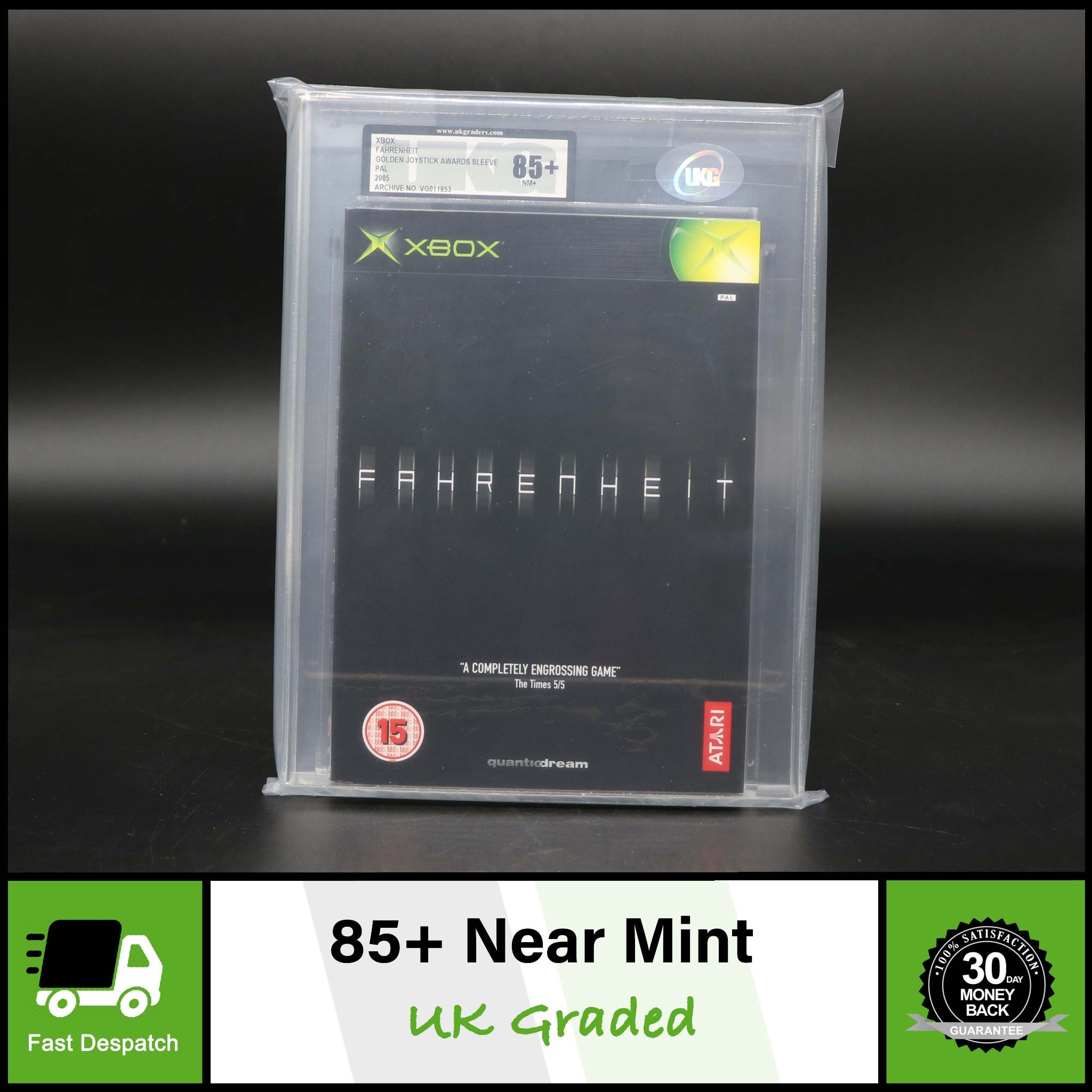 Fahrenheit | Awards Sleeve Variant | Original Xbox Game | UKG Graded 85+ NM