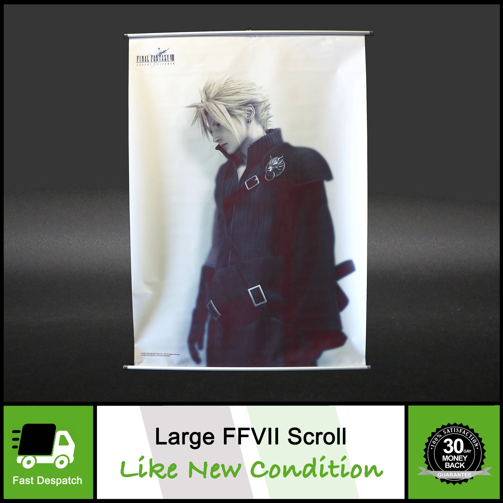 Final Fantasy VII (7) Game | Cloud Strife Large Scroll Material Cloth Poster