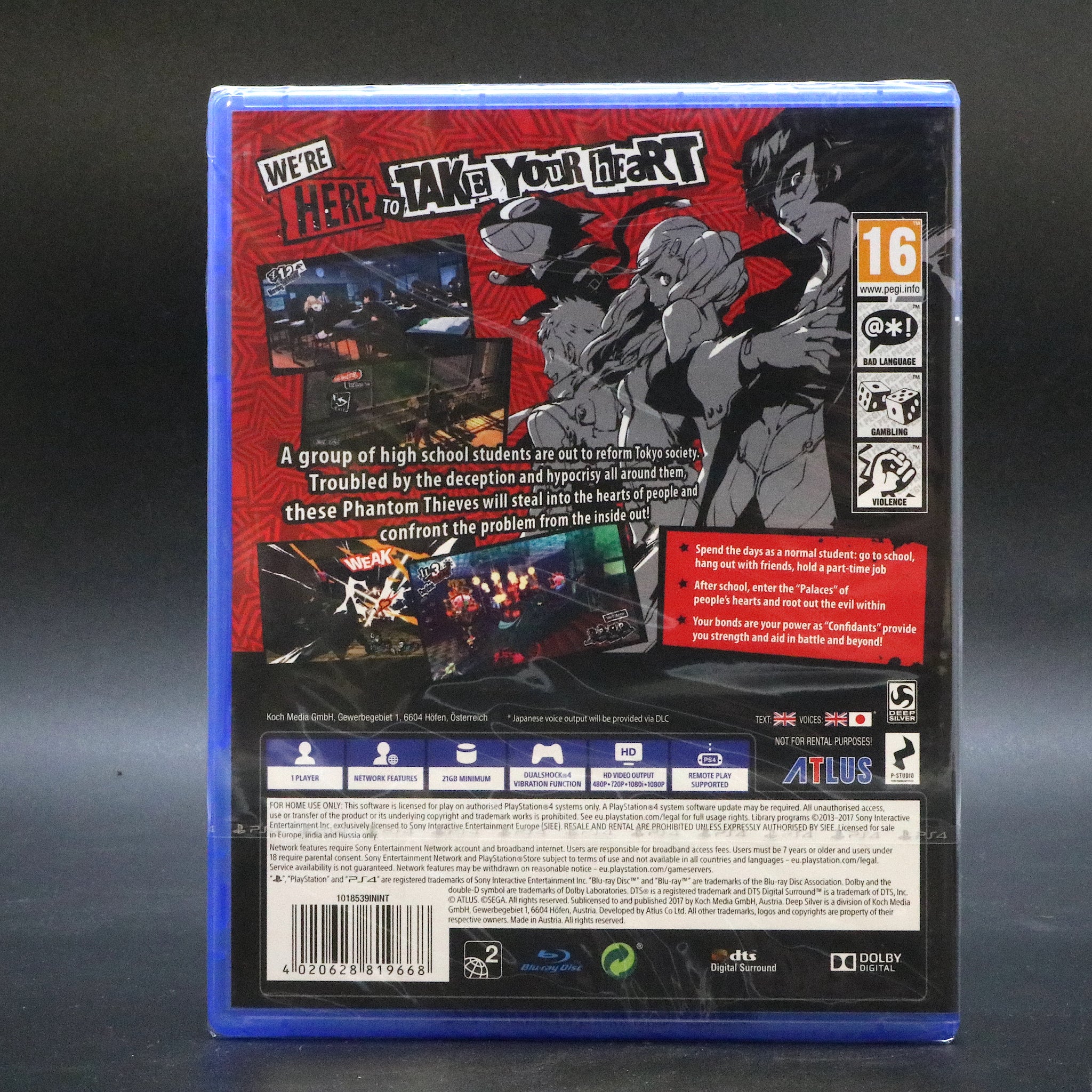 Persona 5 Sony PS4 PlayStation 4 Game | New & Factory Sealed
