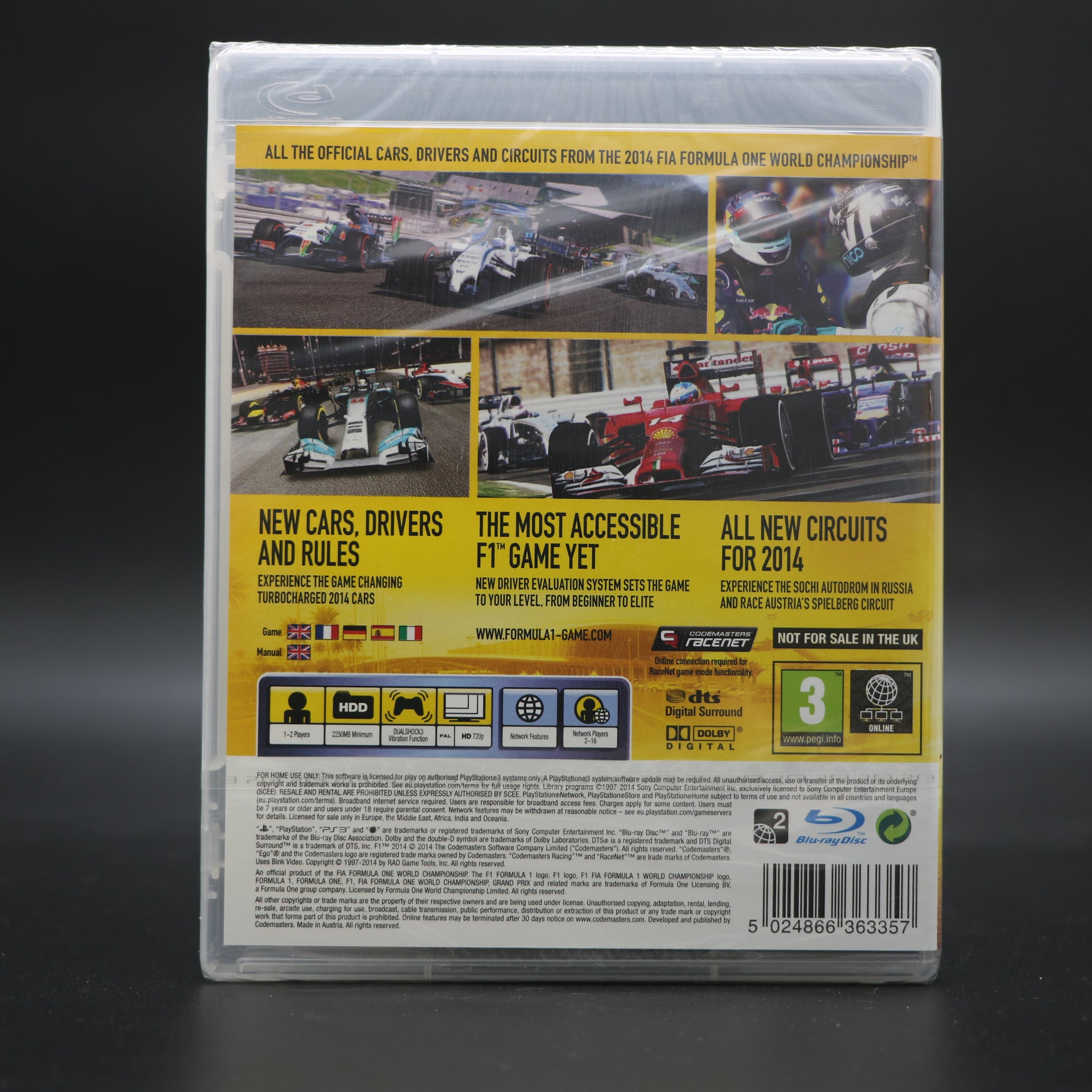 F1 2014 (14) Formula 1 One | Sony PS3 Racing Game | New & Sealed | PAL