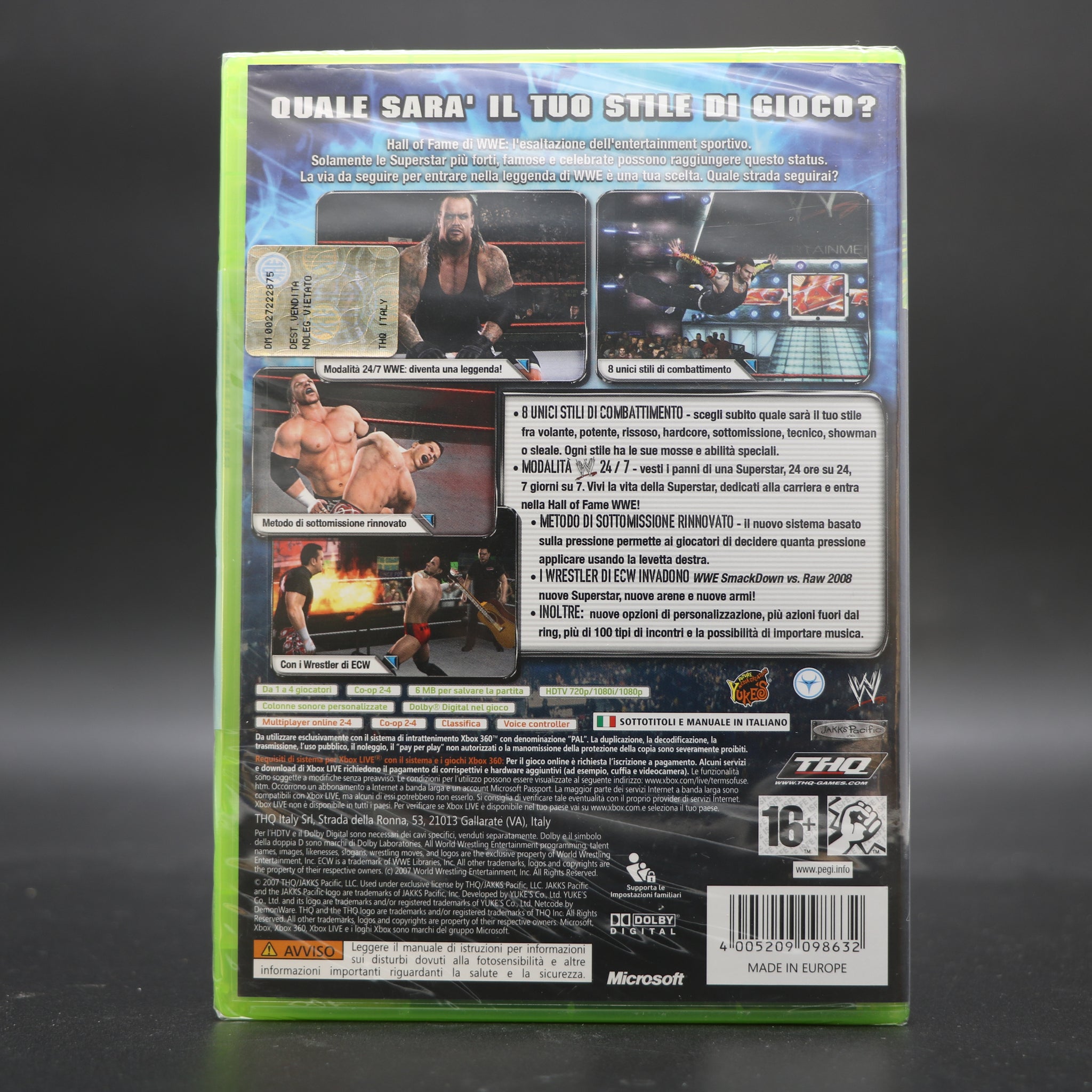 WWE Smackdown VS Raw 2008 | Wrestling | Microsoft Xbox 360 Game | New & Sealed