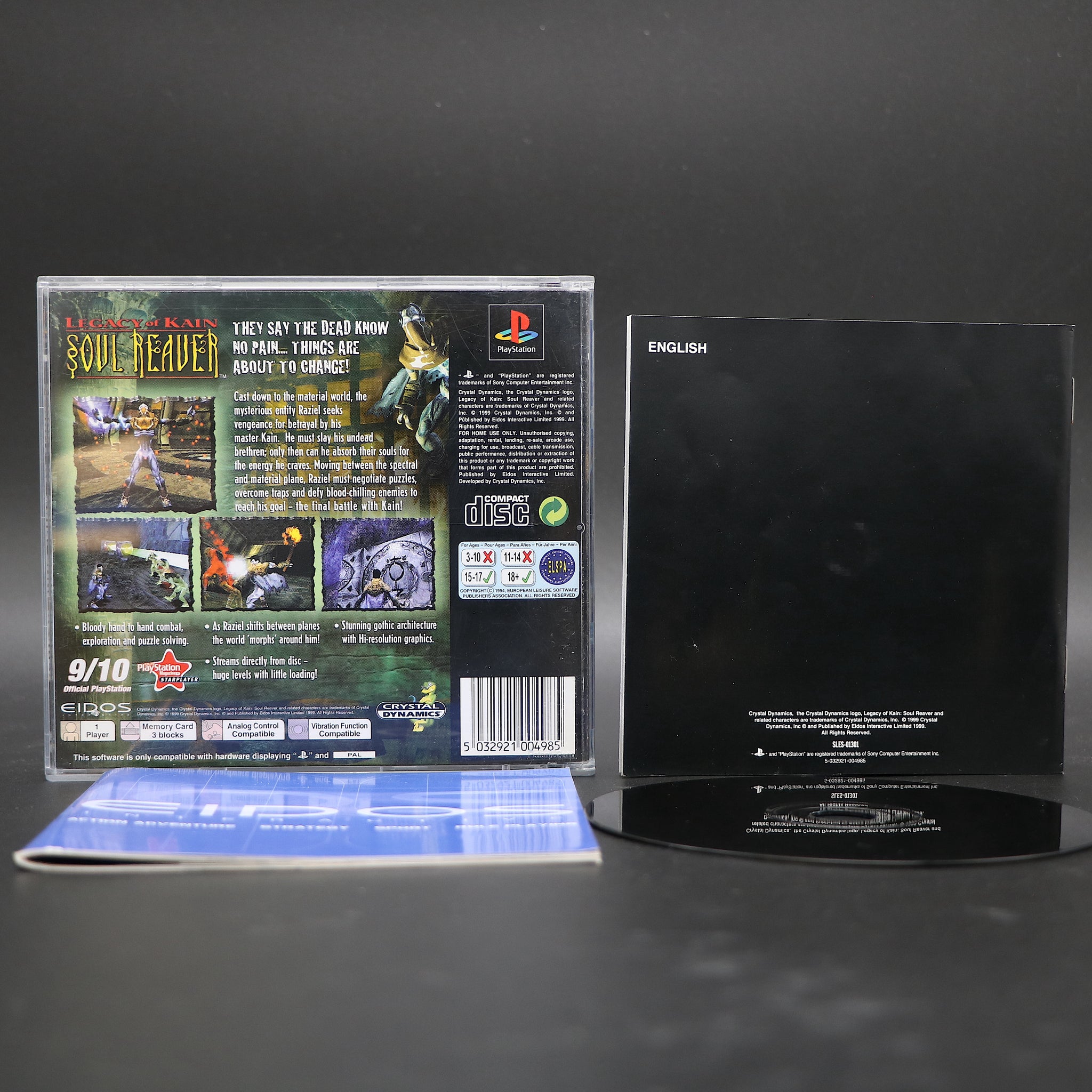 Legacy Of Kain - Soul Reaver Sony PS1 Game - Lenticular Sleeve - Collectable!