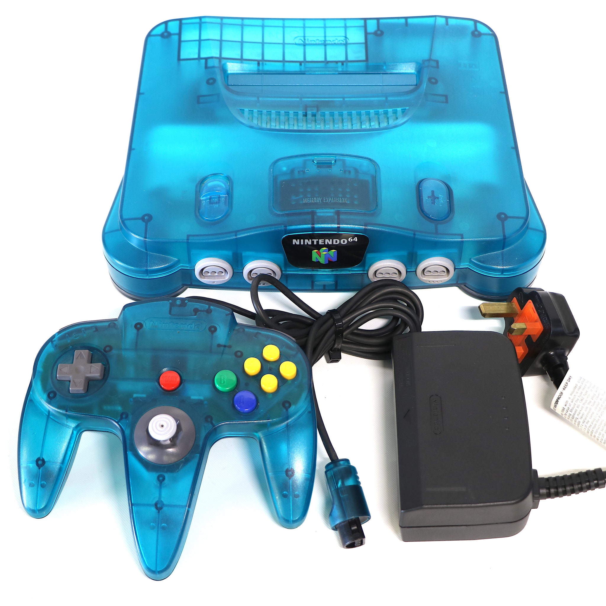 Nintendo 64 N64 Ice Blue Atomic Clear Console Controller | Collectable Condition