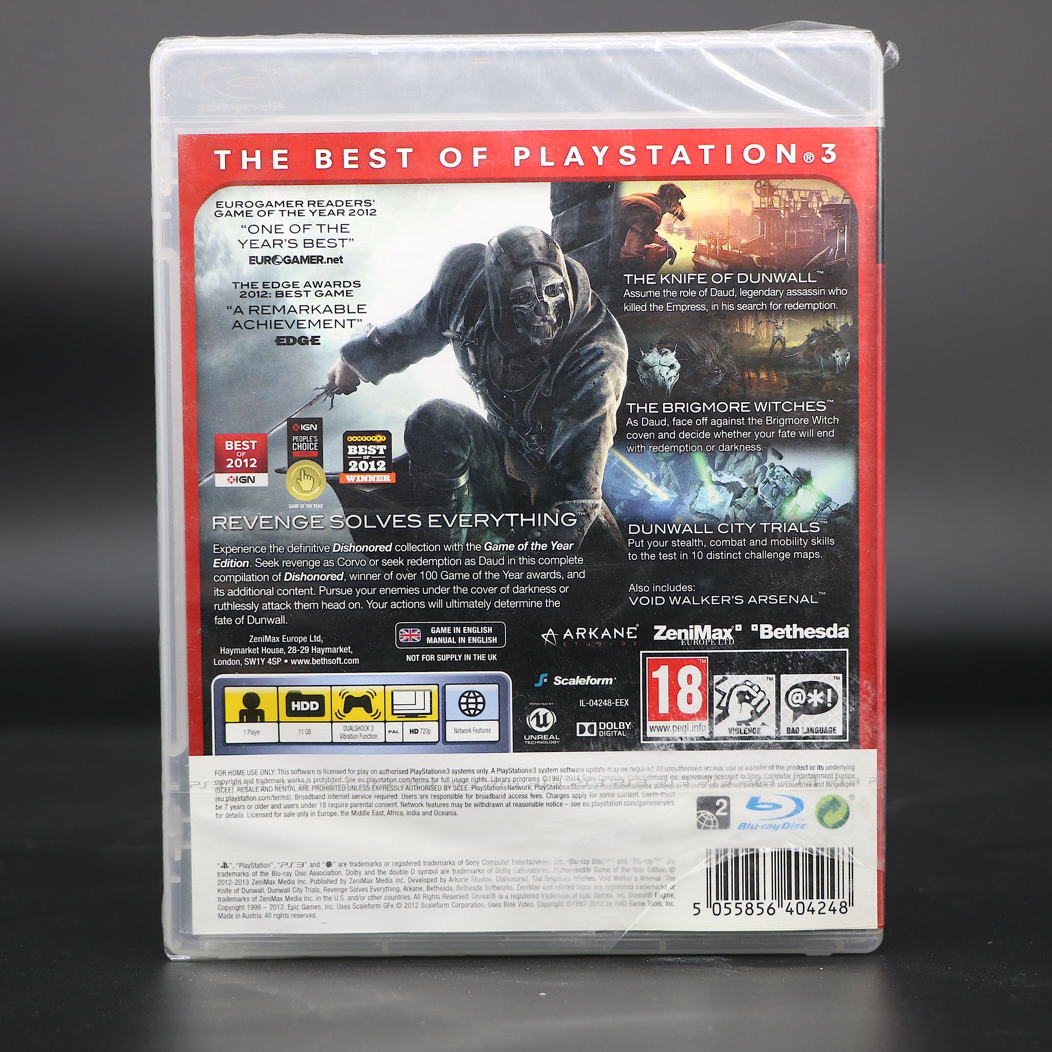 Dishonored | Sony PS3 | Game Of The Year Edition | New - Torn Cellophane