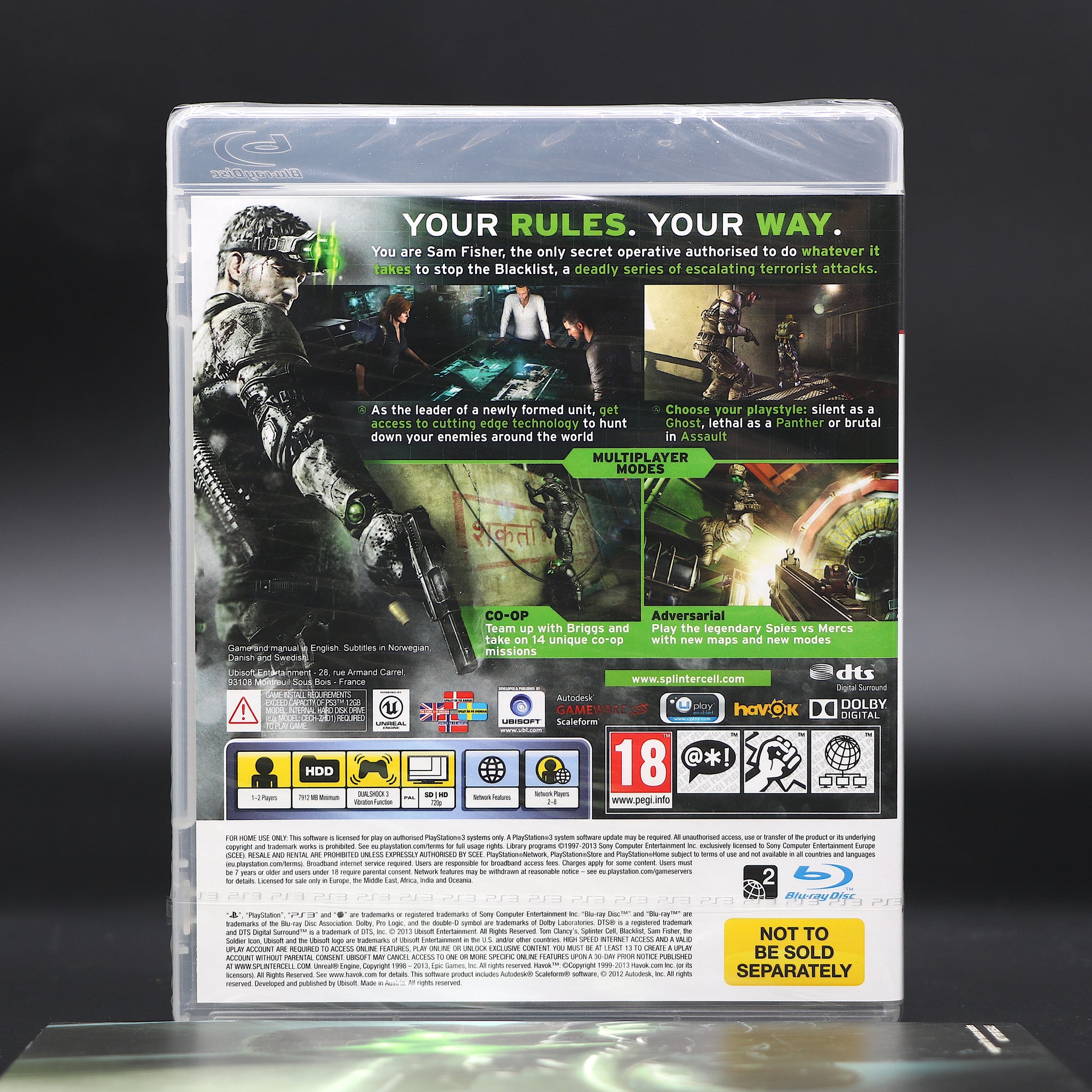 Tom Clancy's Splinter Cell Blacklist Sony PS3 Game & Comic Book | New & Sealed