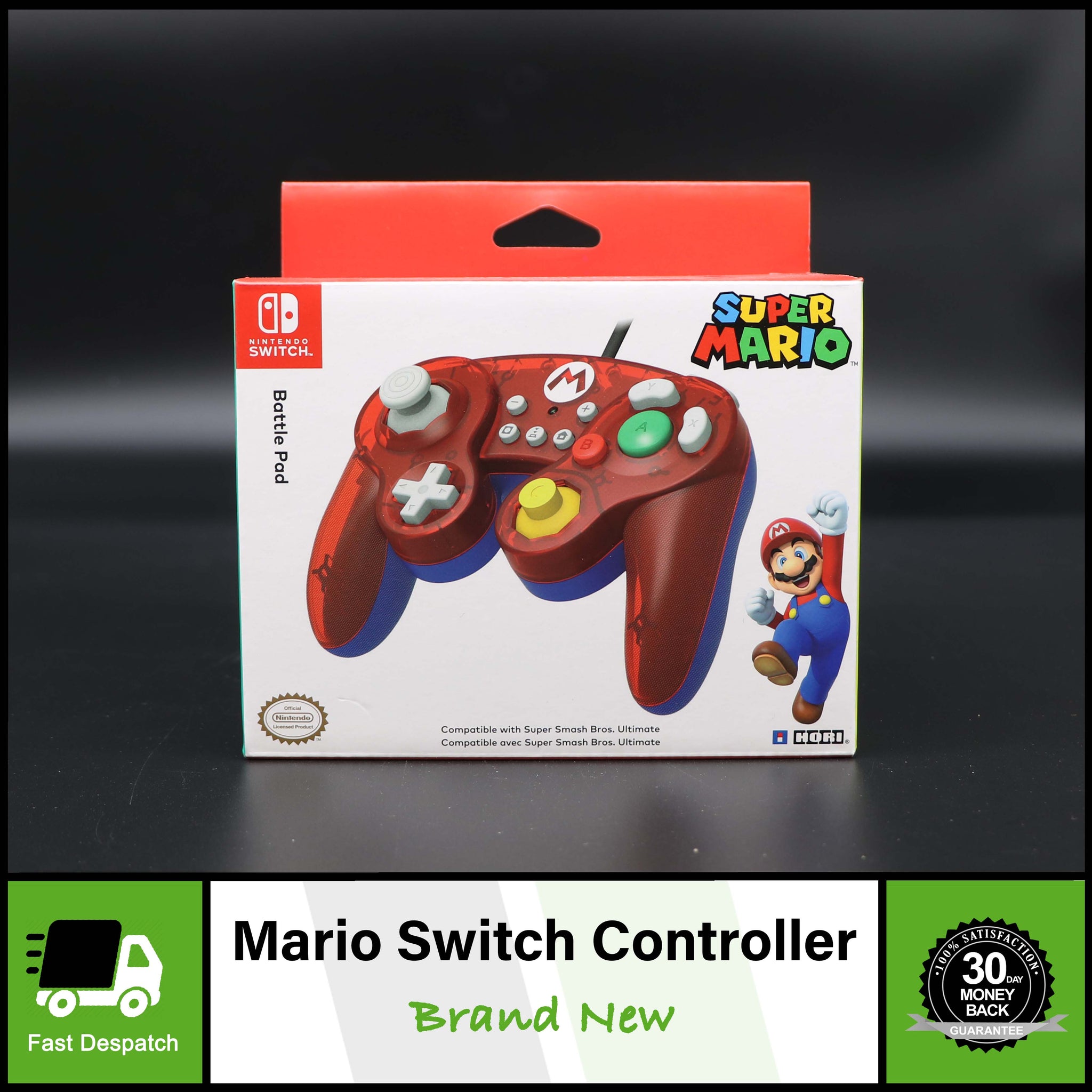 Official Nintendo Switch Super Mario Controller Battle Pad | Hori | New & Sealed