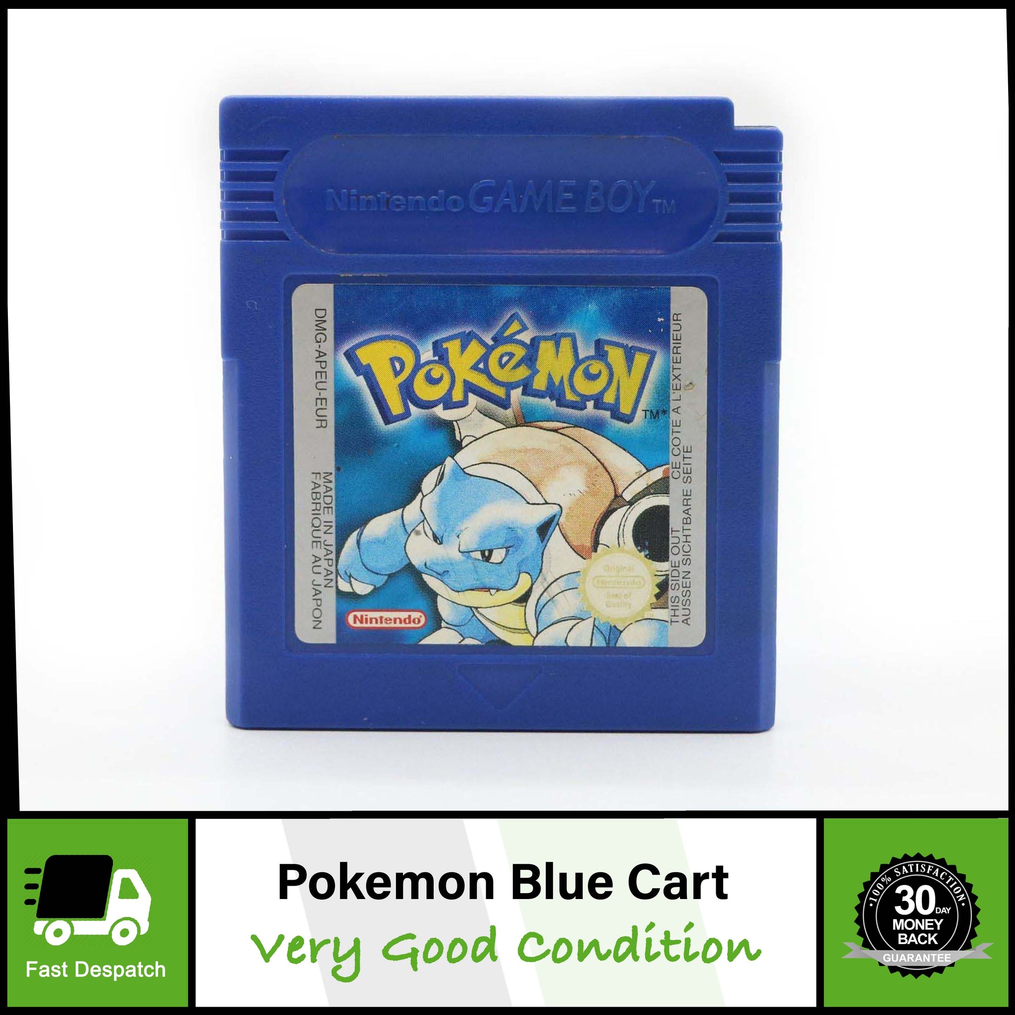 Genuine Pokemon Blue Version | Nintendo Gameboy Game Cartridge Cart Only