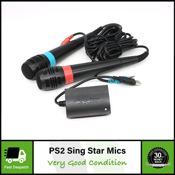 X Official Wired Singstar Microphones (Mics) Sony Playstation 2/3 PS2 PS3