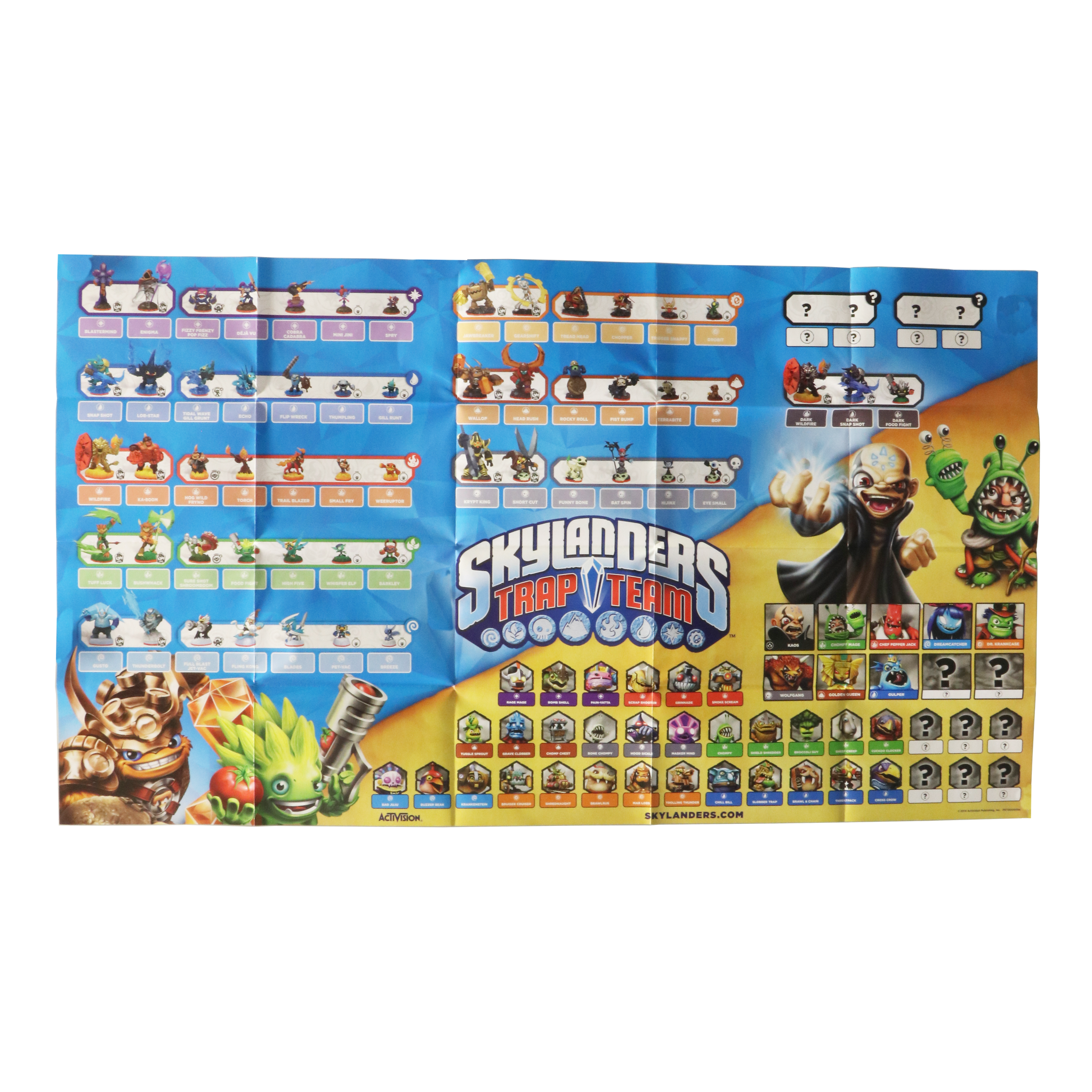 Skylanders - Trap Team Dark Edition - Double-Sided Character Figure Poster - New