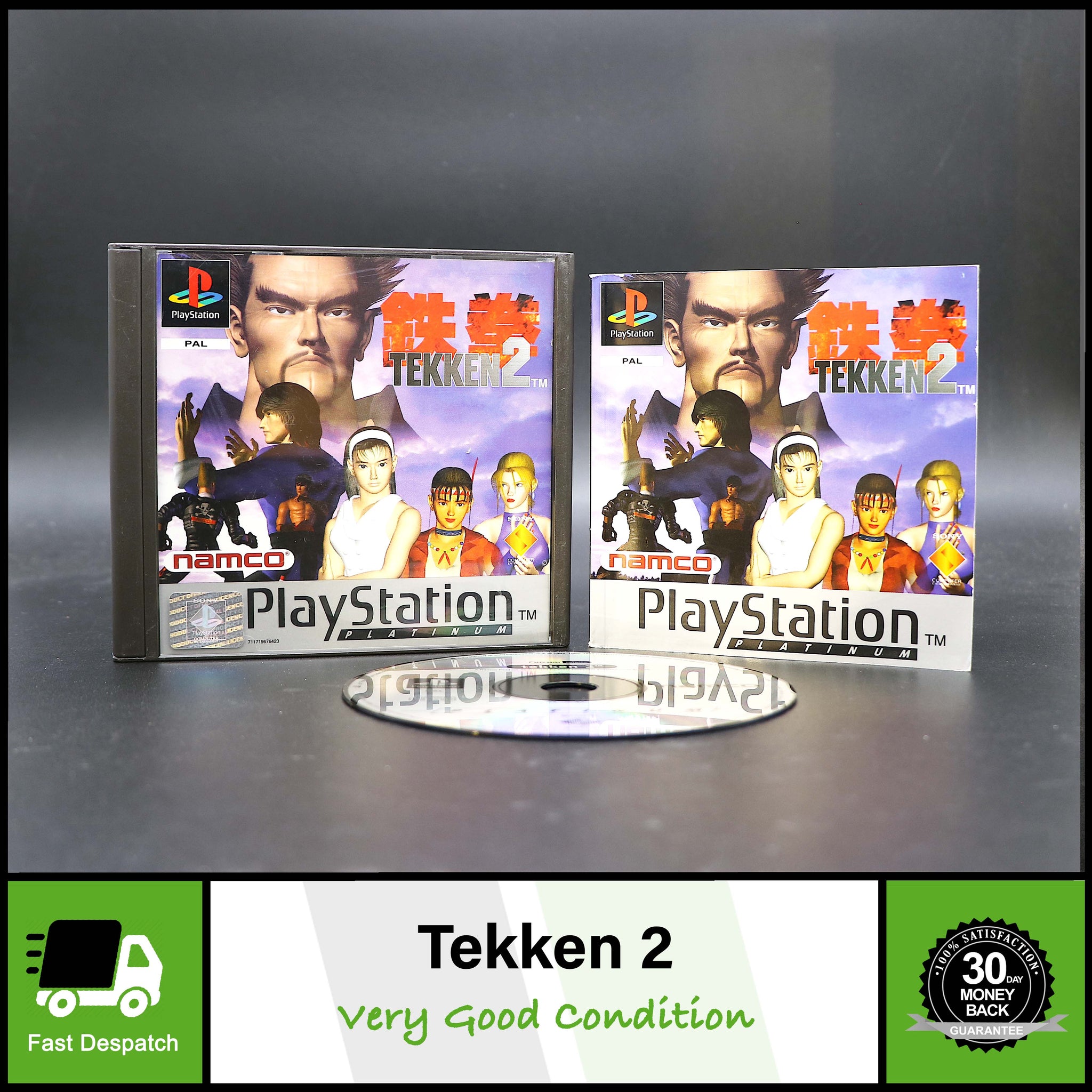 Tekken 2 | Platinum | Sony PSONE PS1 Game With Demo | VGC!