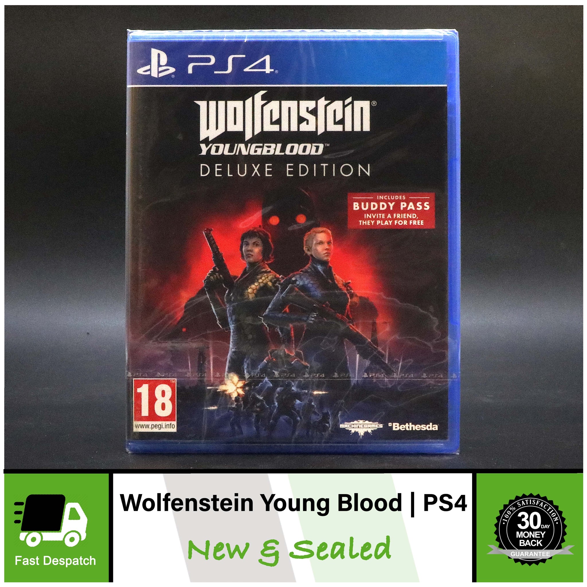 Wolfenstein | Youngblood | Deluxe Edition | PS4 PlayStation 4 Game New & Sealed