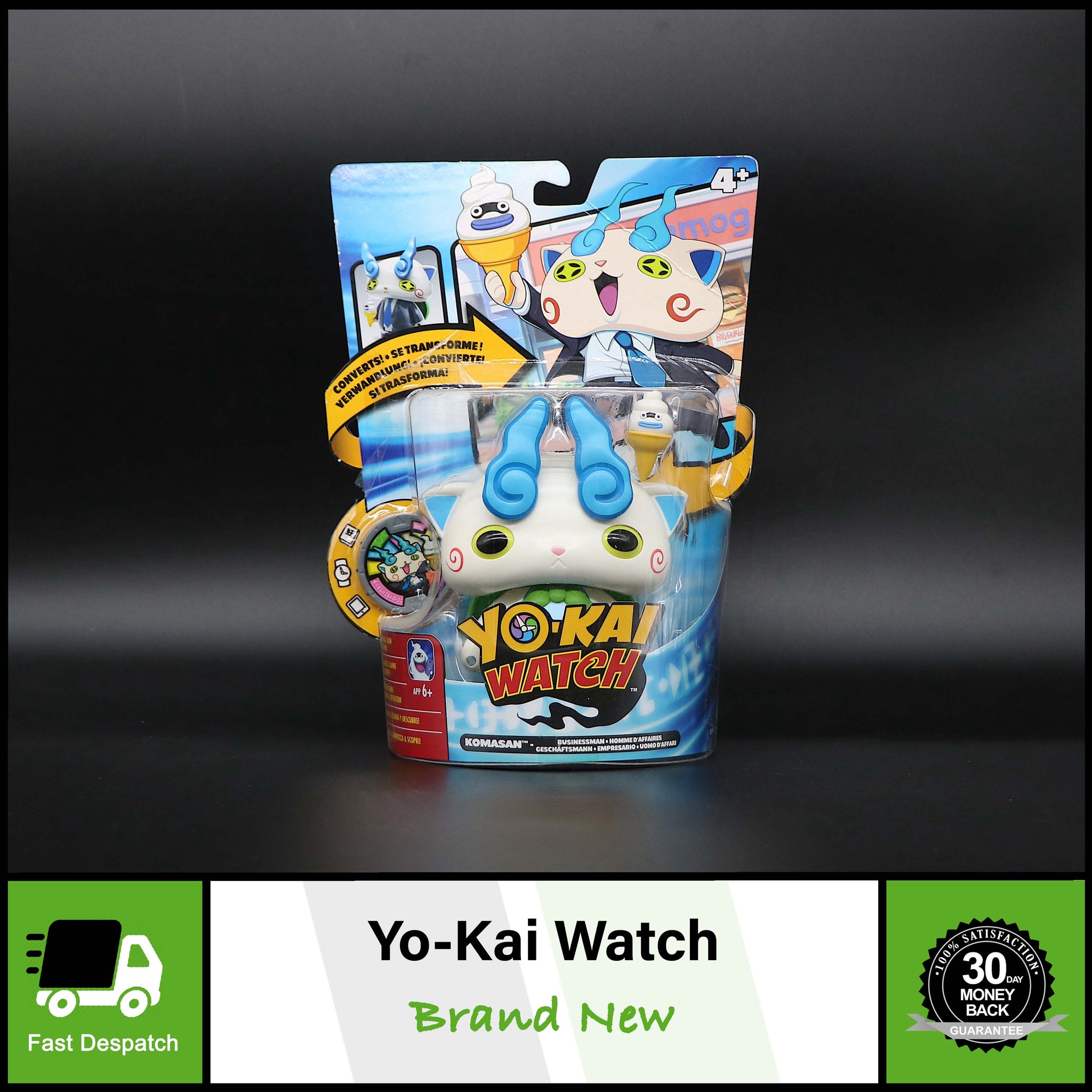 Yo-Kai Watch Komasan Businessman Medal Moments - Kids Xmas Gift - Stocking Idea