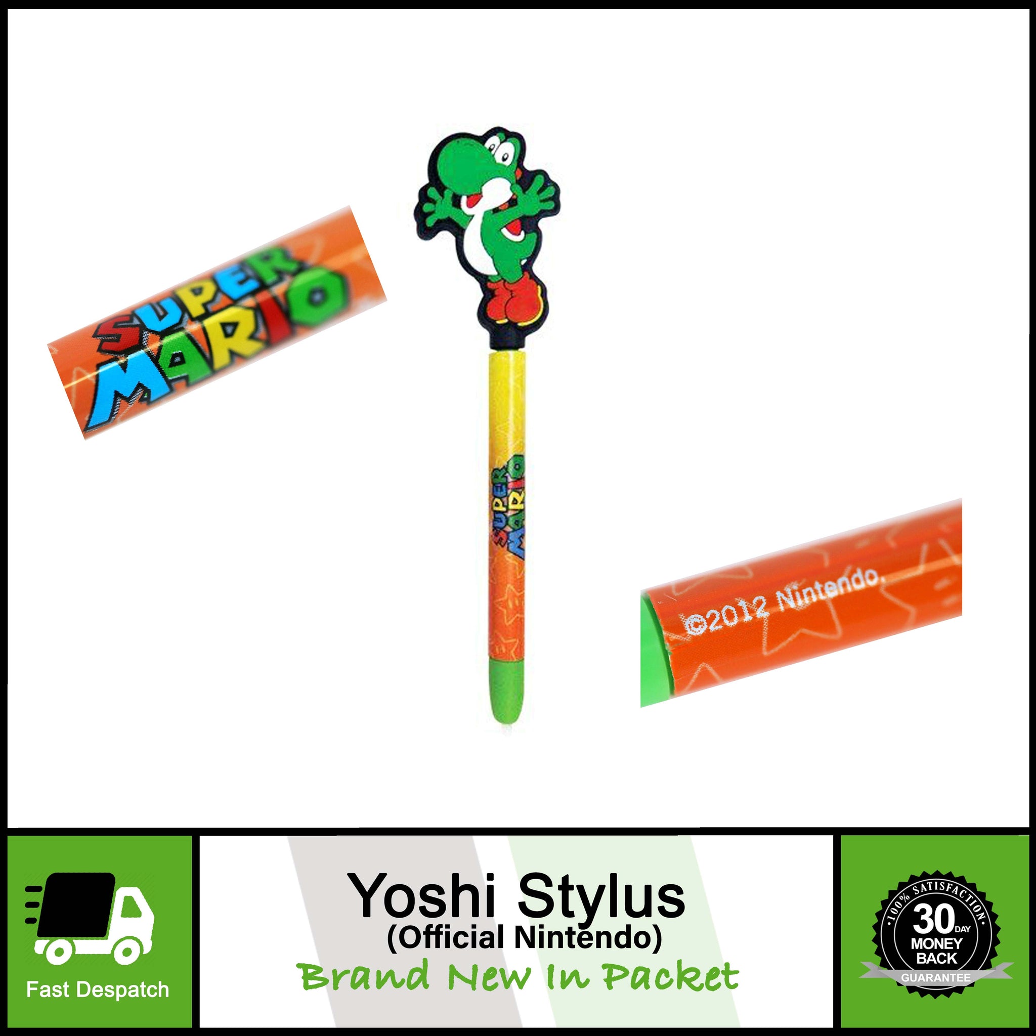 Official Super Mario Yoshi Nintendo Retractable Stylus Pen DS Lite 3DS XL DSI