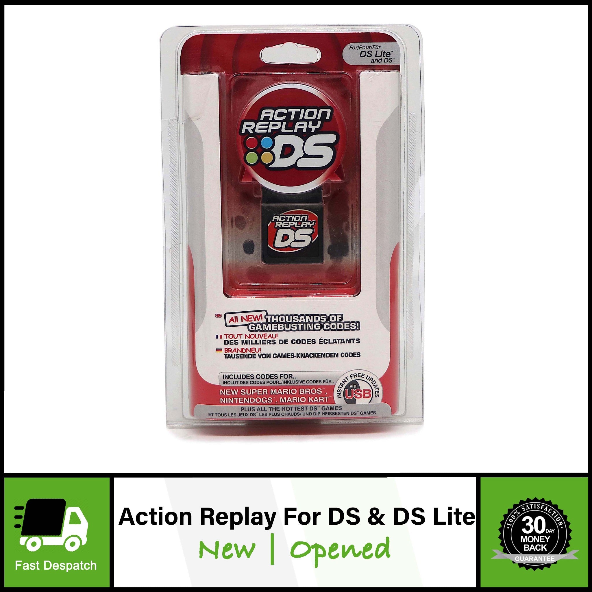 Action Replay Adaptor & USB for Nintendo DS & DS Lite | by Datel In Pack