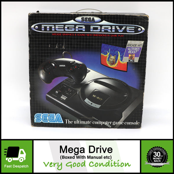 Vintage Sega Mega Drive Megadrive 1 16-bit Console 1601-05 Boxed working,  Controller Game Lot Rare altered Beast Version 671-0503 