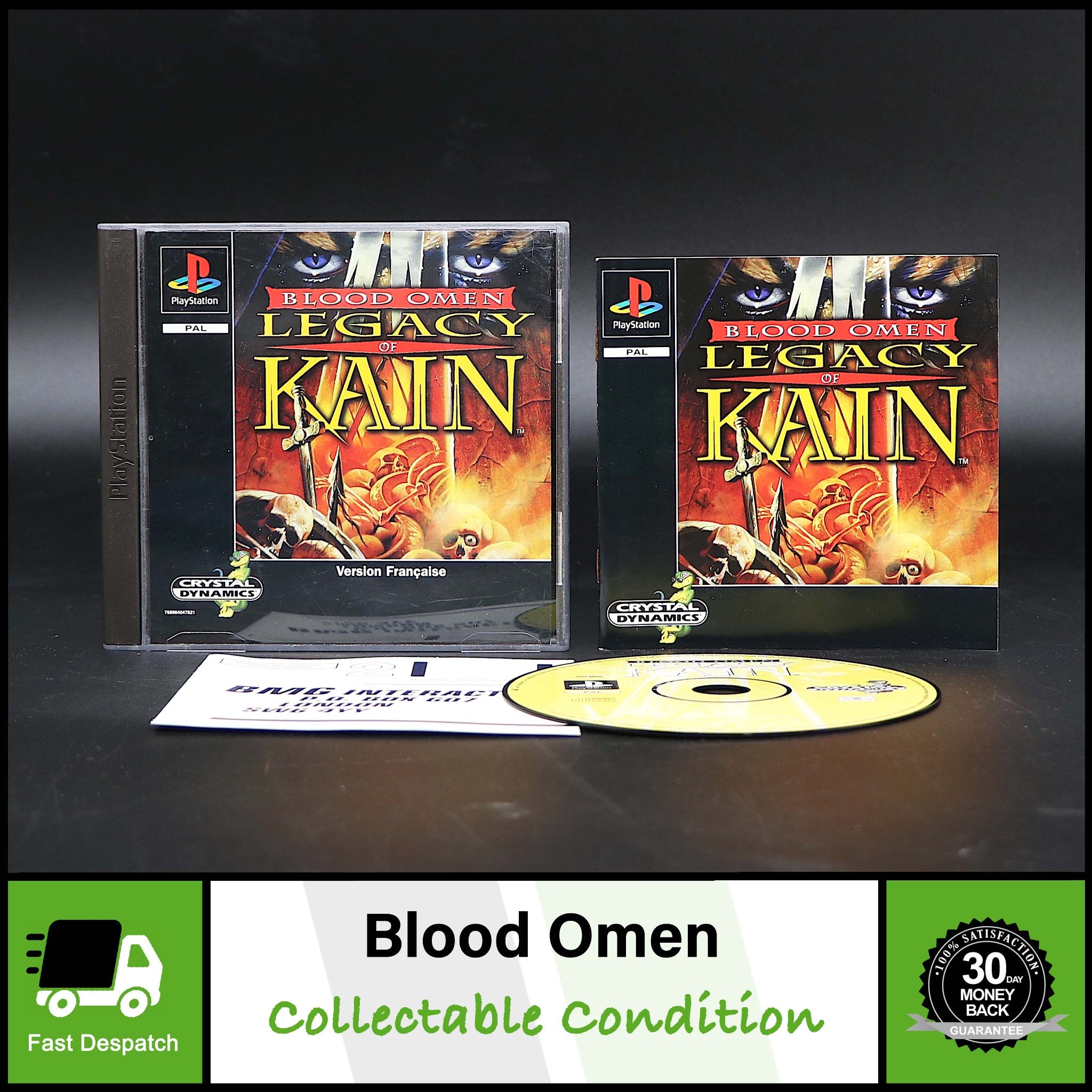 Blood Omen | Legacy Of Kain | Sony PS1 PSOne Game | Collectable Condition!