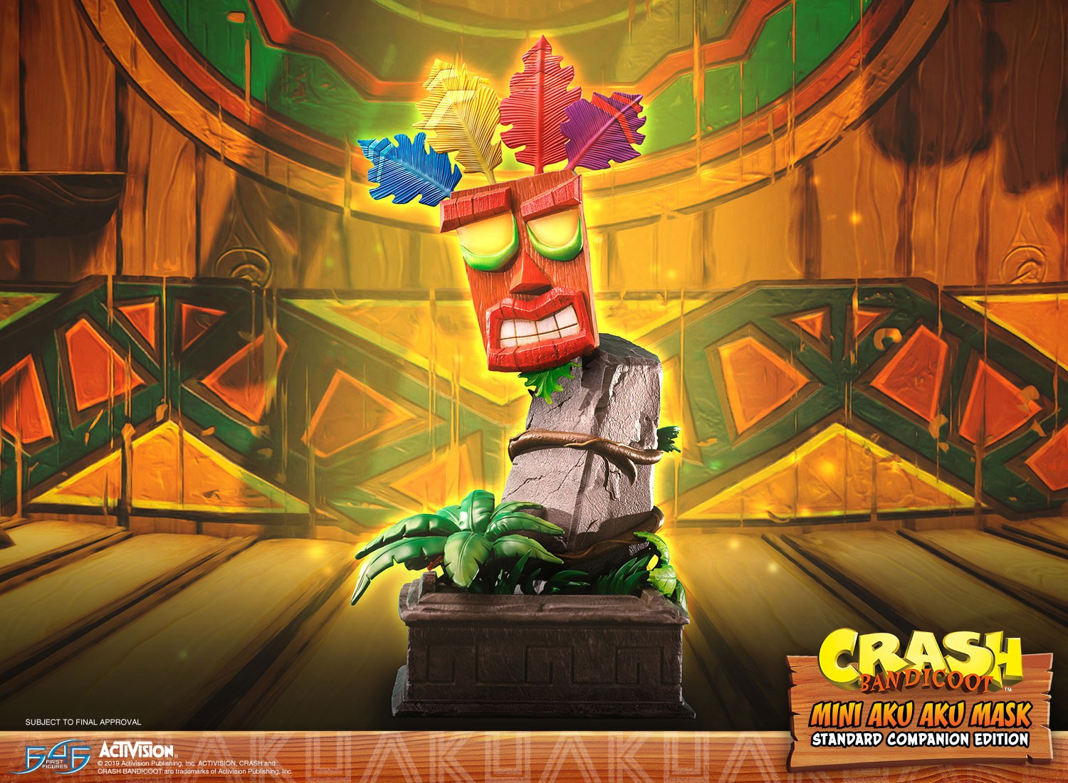 Crash Bandicoot Mini Aku Aku Mask | First4Figures | Resin Statue Figure