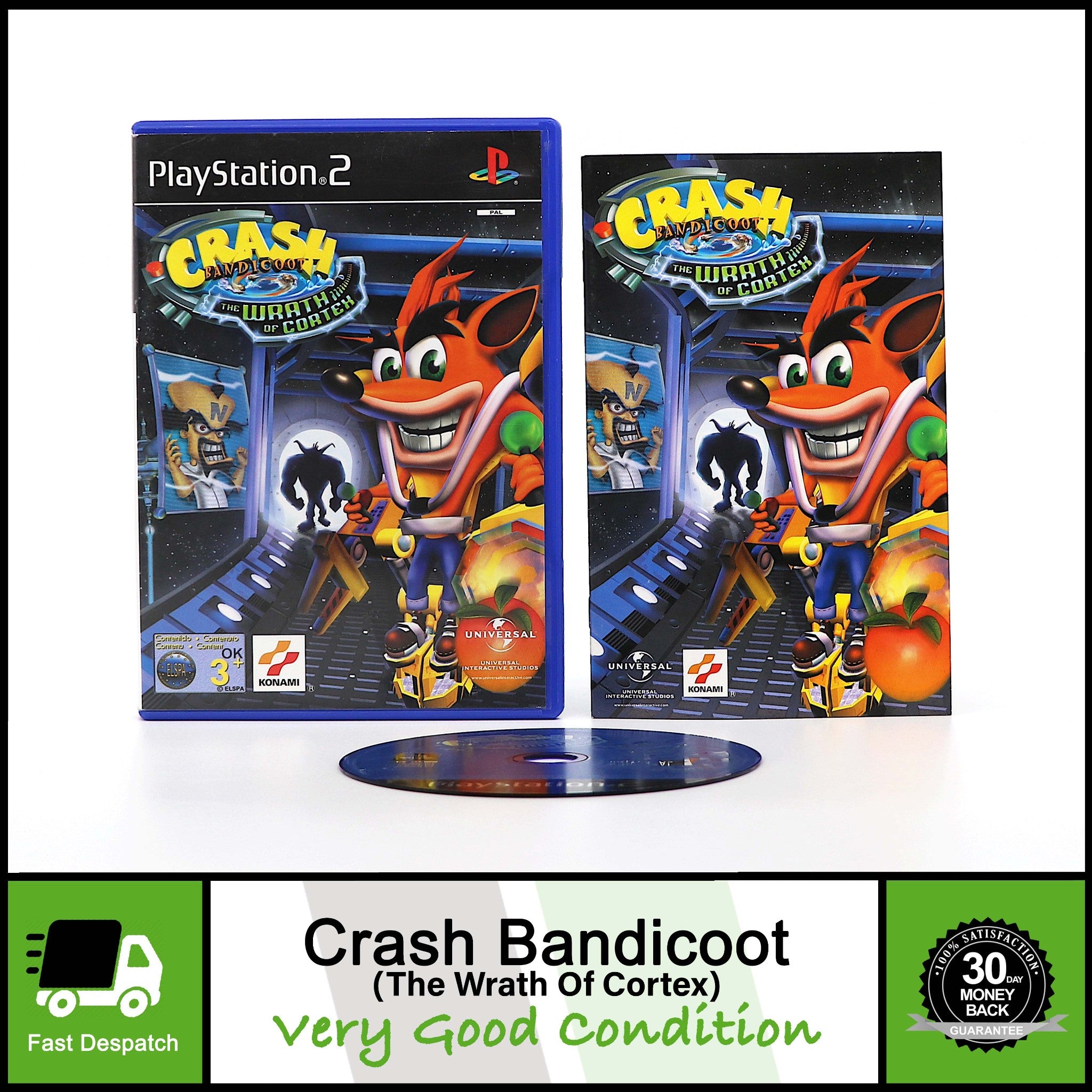 Crash Bandicoot The Wrath of Cortex | Sony Playstation 2 PS2 Game | VGC