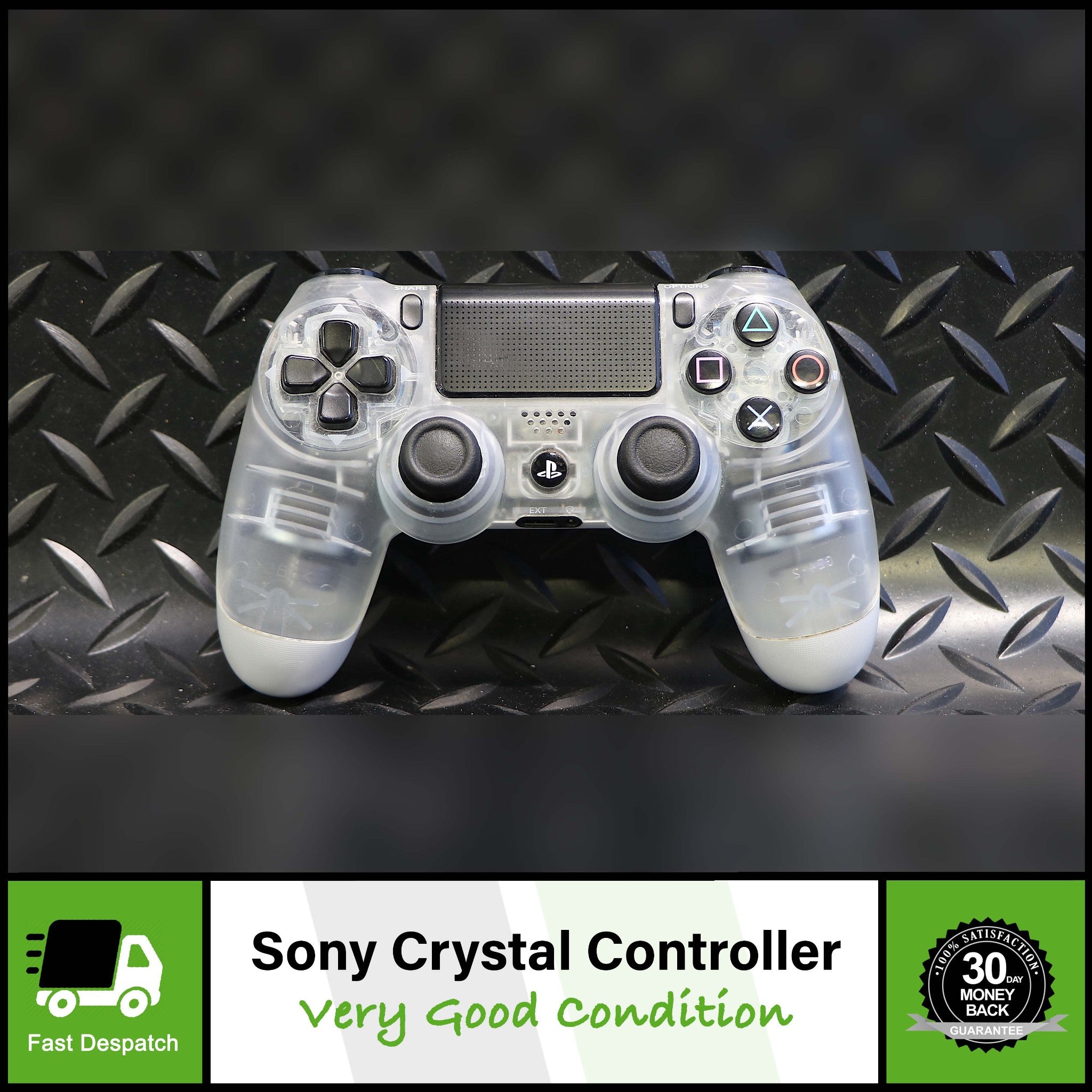 Official Sony Wireless Crystal Clear DualShock 4 Controller Pad For PS4 | VGC