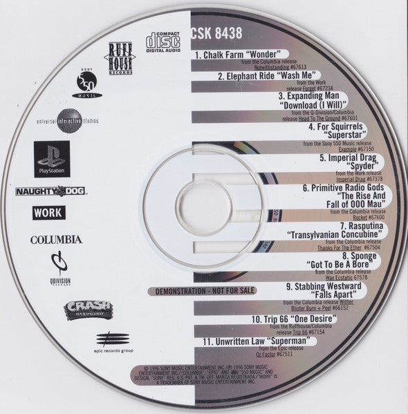 A2 Poster & Promo Music CD Given With Pre-Orders Of The Crash Bandicoot PS1 Game