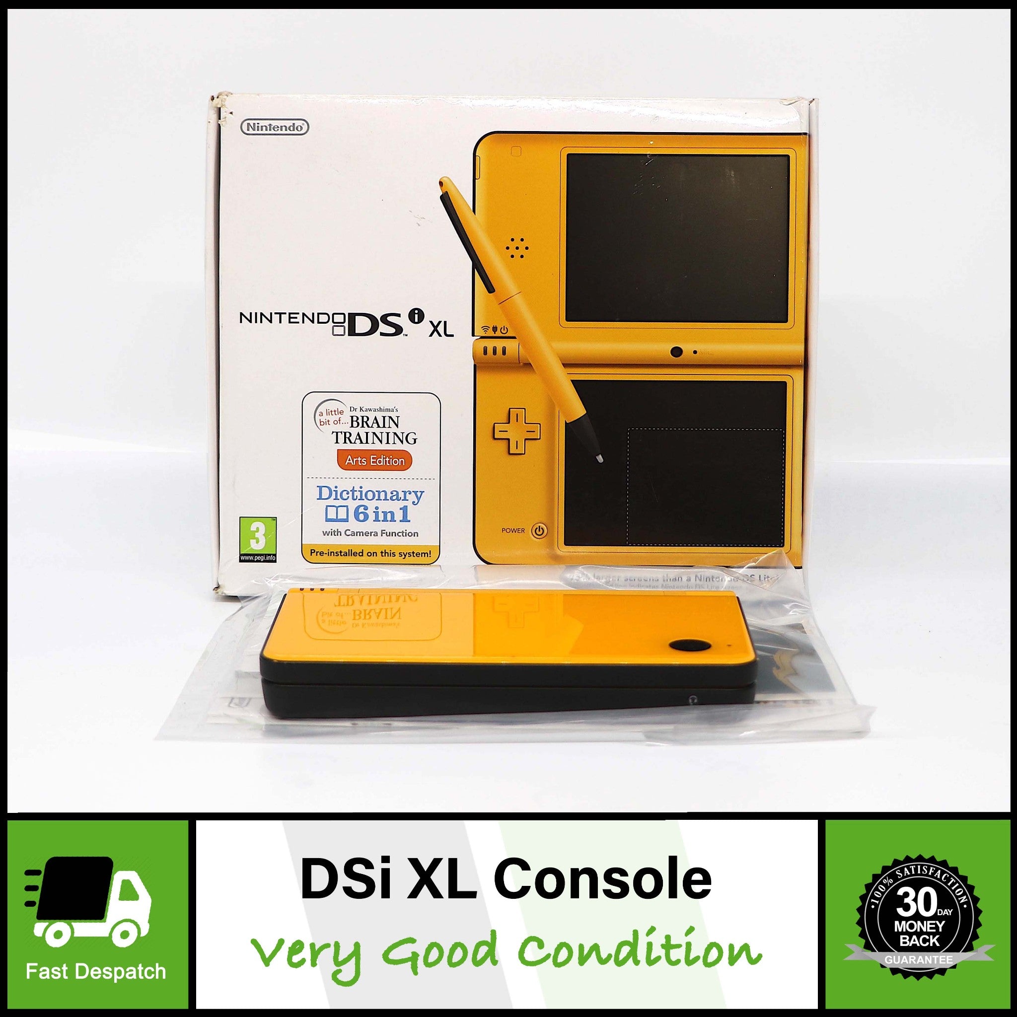 Yellow Nintendo DSi XL Games Handheld Console | Lovely Condition & Boxed