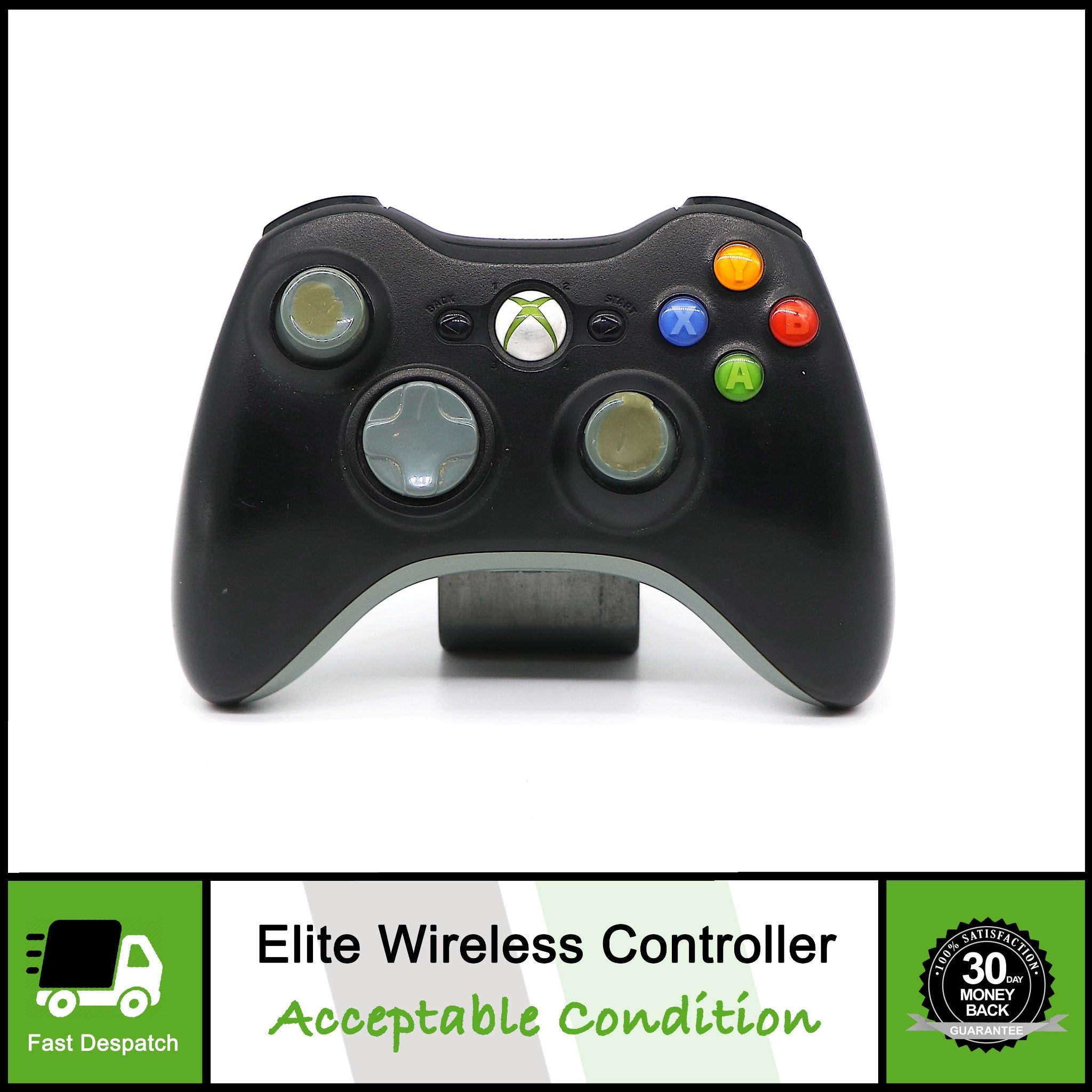 Official Genuine Black Elite Xbox 360 Wireless Controller Pad With Battery Pack