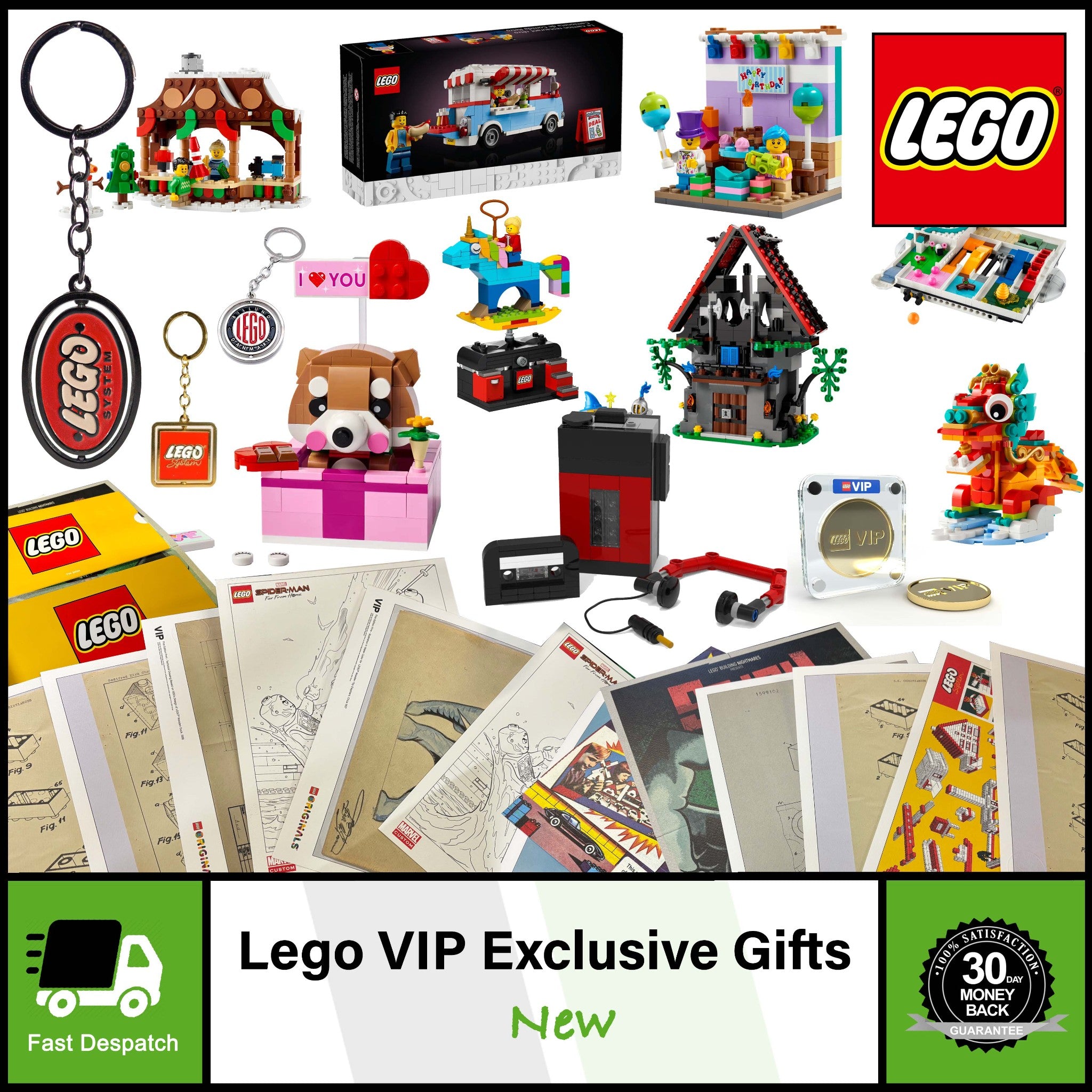 LEGO Exclusive Limited Edition VIP Rewards Sets Art Prints Posters Coins Gifts
