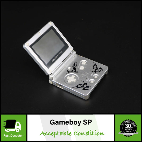 Silver Nintendo Gameboy Advance SP Console Tribal Limited Edition