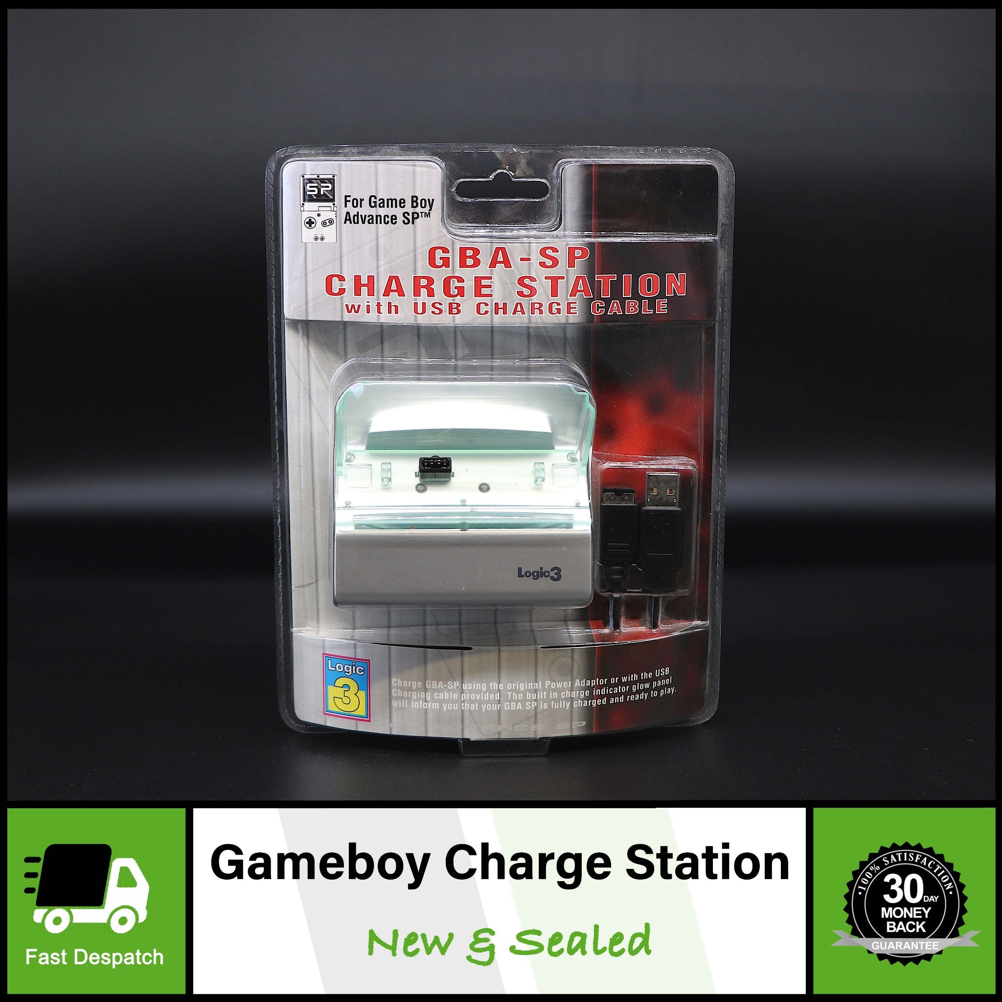 Logic 3 Charge Station with USB Cable for Gameboy SP Advance