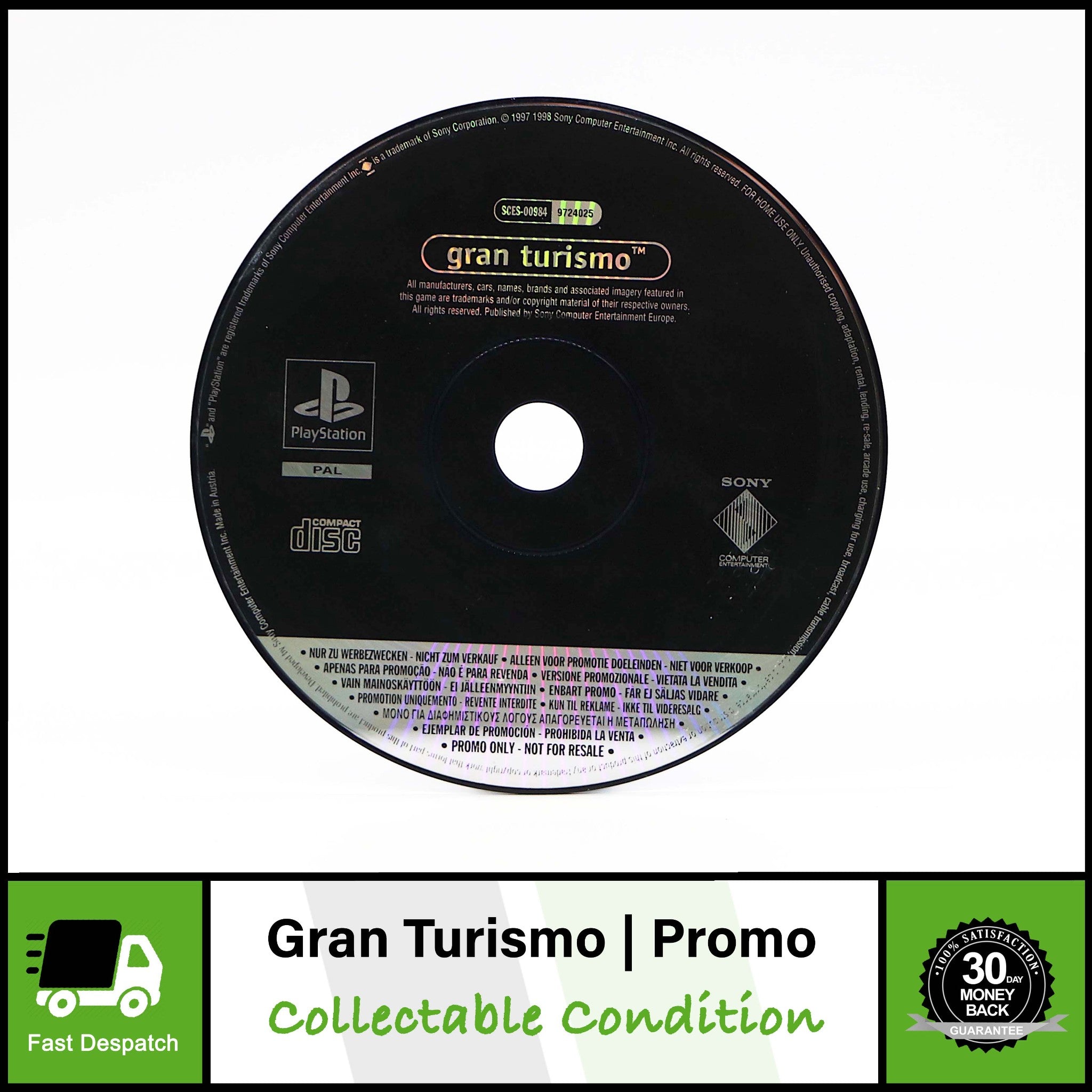 Gran Turismo | Sony PSONE PS1 Game | Promo Version | Collectable Condition