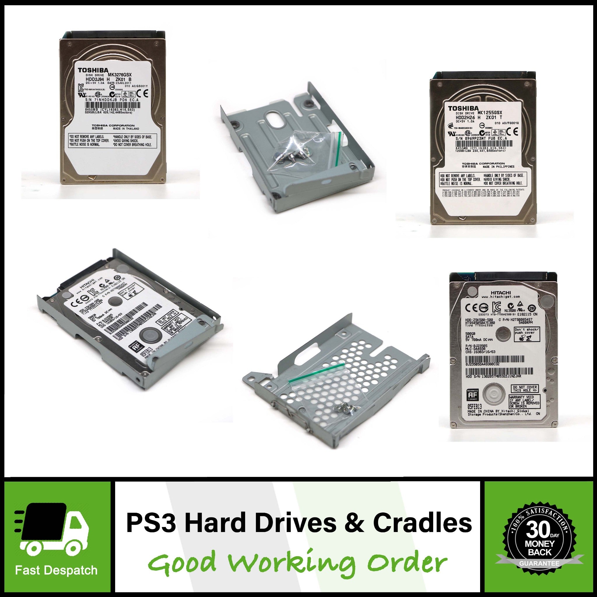 Official HDD Hard Drive For Sony PS3 Consoles - You Choose!!