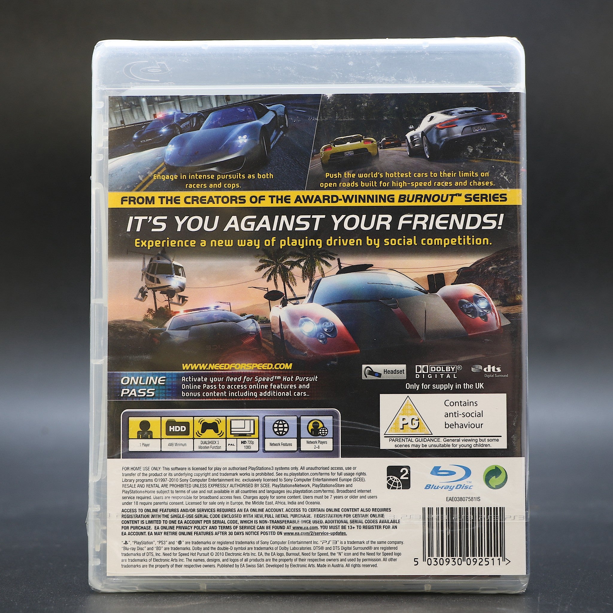 Need For Speed Hot Pursuit | Sony Playstation PS3 Game | Brand New & Sealed!