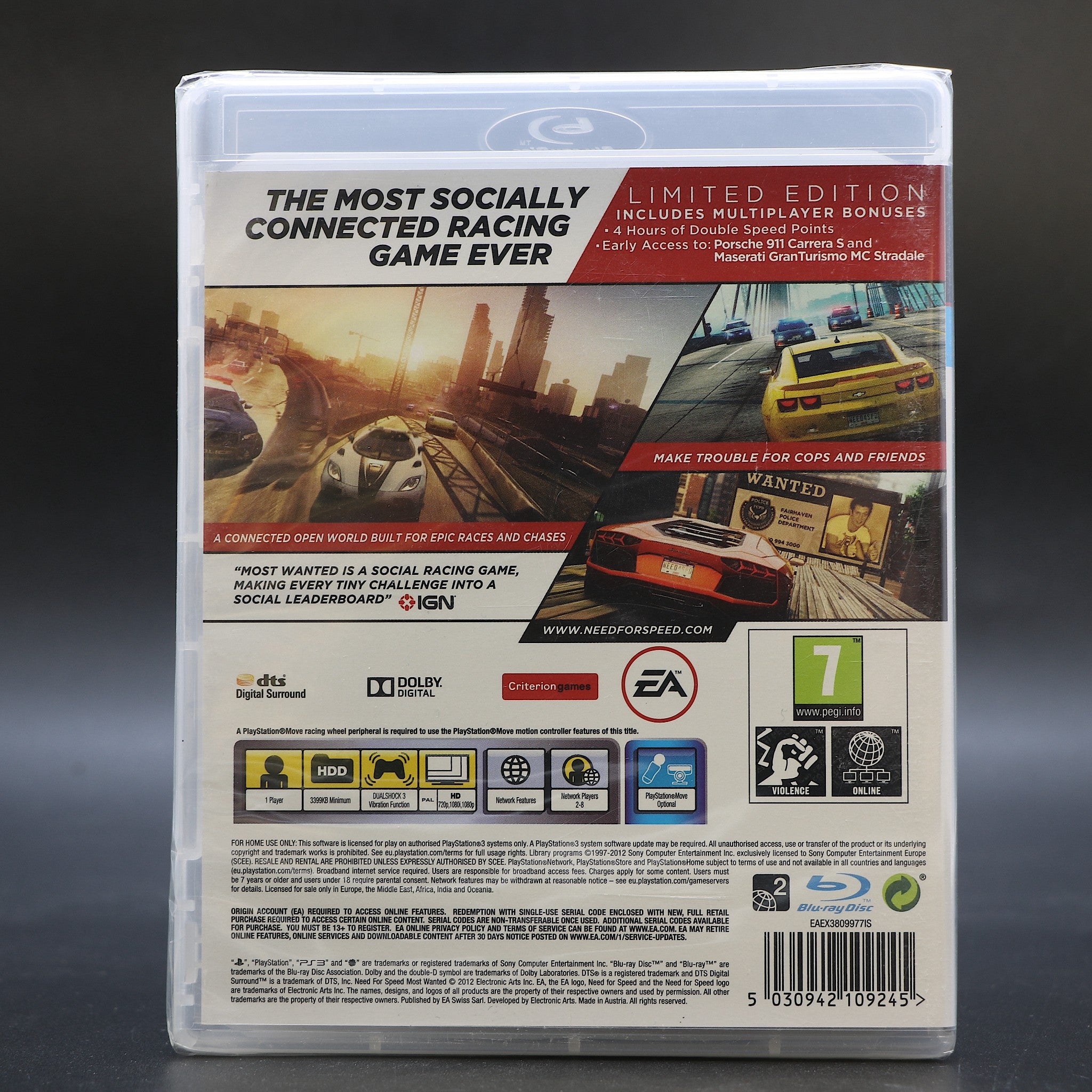 Need For Speed Most Wanted | Limited Edition | Sony PS3 Game | New & Sealed!