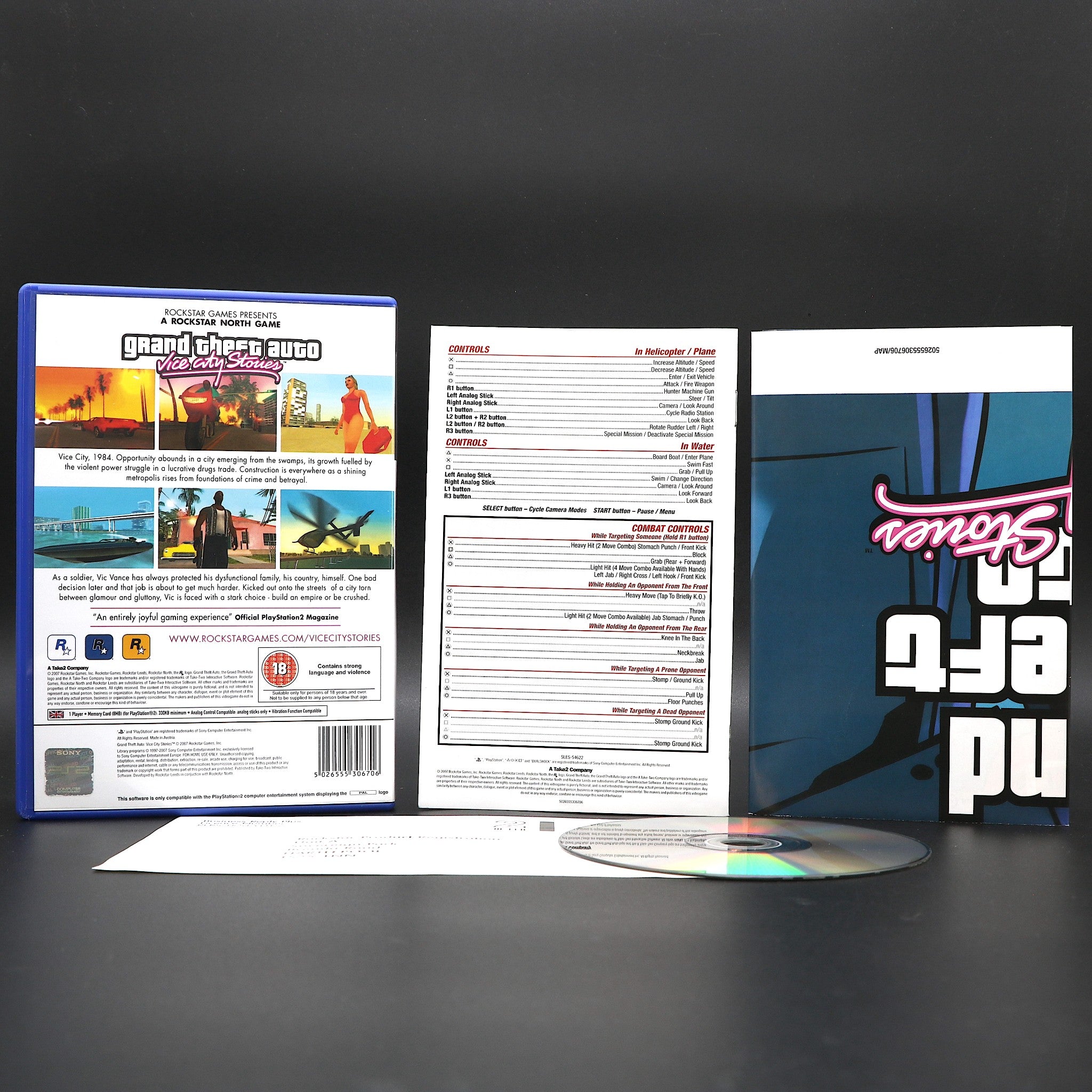Grand Theft Auto GTA Vice City Stories | Sony PS2 Game With Map | Collectable!