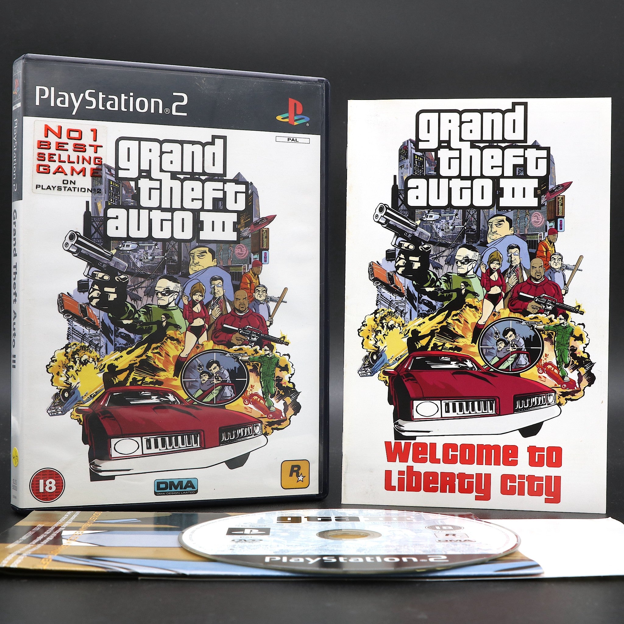 Grand Theft Auto III (GTA 3) | Sony Playstation 2 PS2 Game With Map | VGC