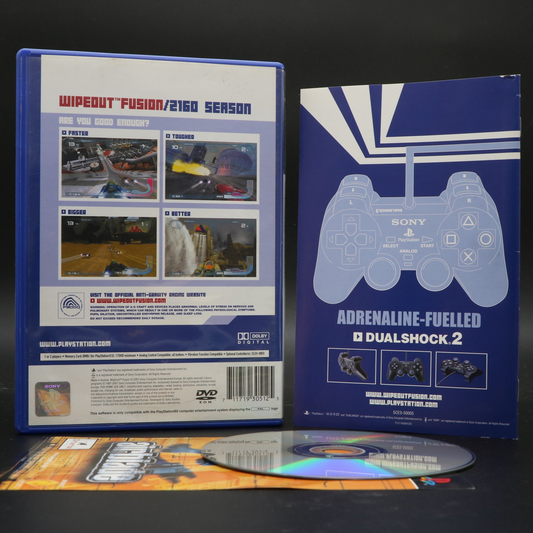 Wipeout Fusion | Sony Playstation 2 PS2 PSTWO Game | Collectable Condition