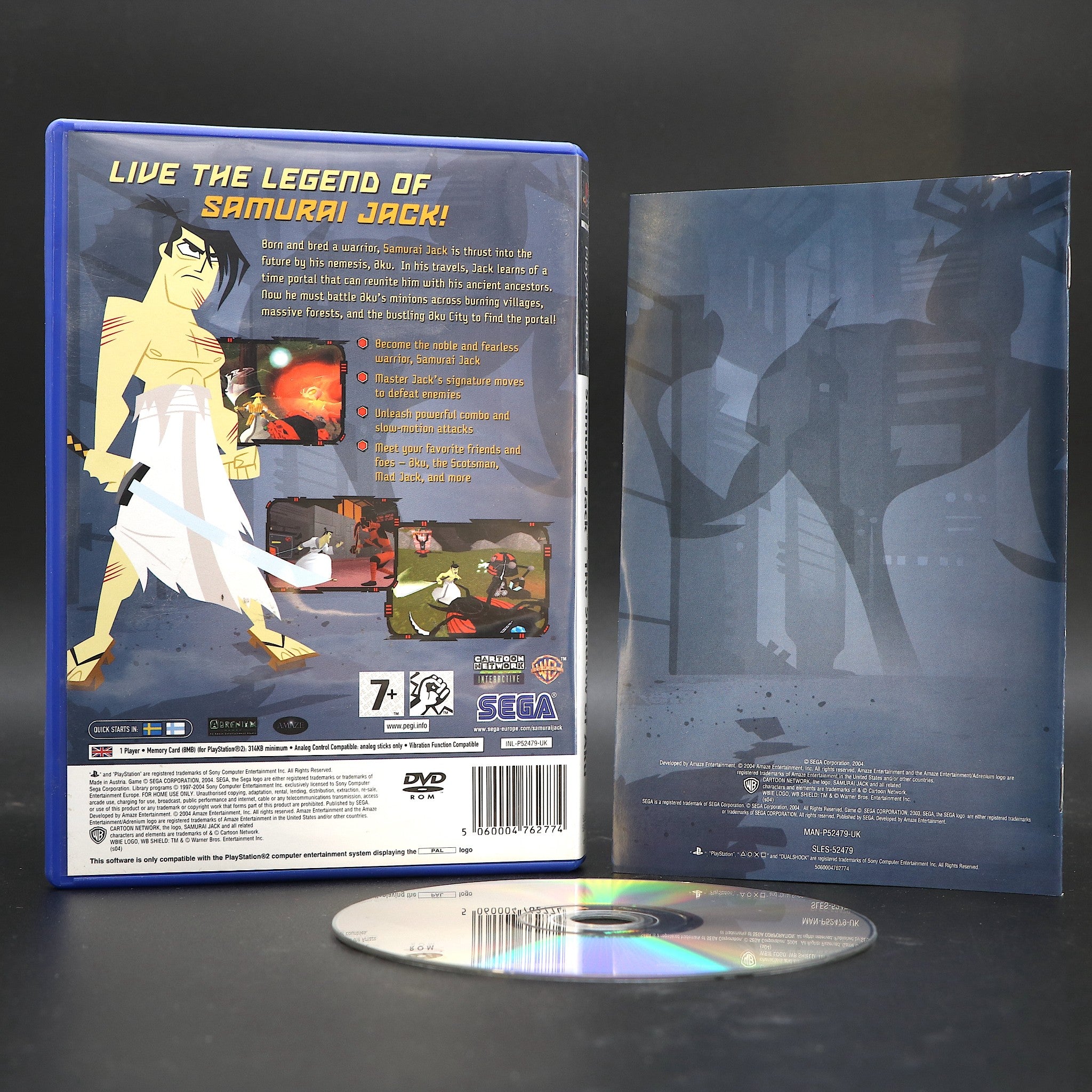 Samurai Jack - The Shadow Of Aku - Sony PS2 Playstation 2 Game - Collectable!