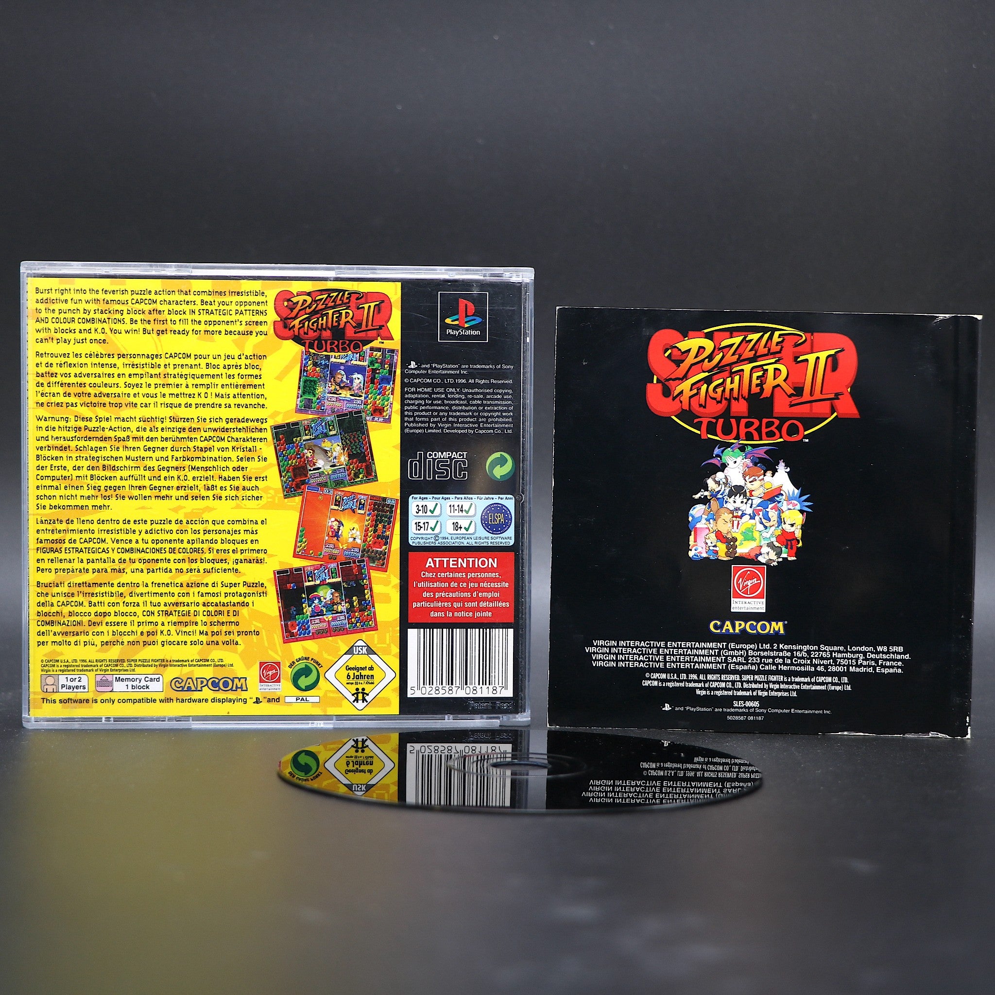 Super Puzzle Fighter II Turbo | Sony PSONE PS1 Game | Very Good Condition