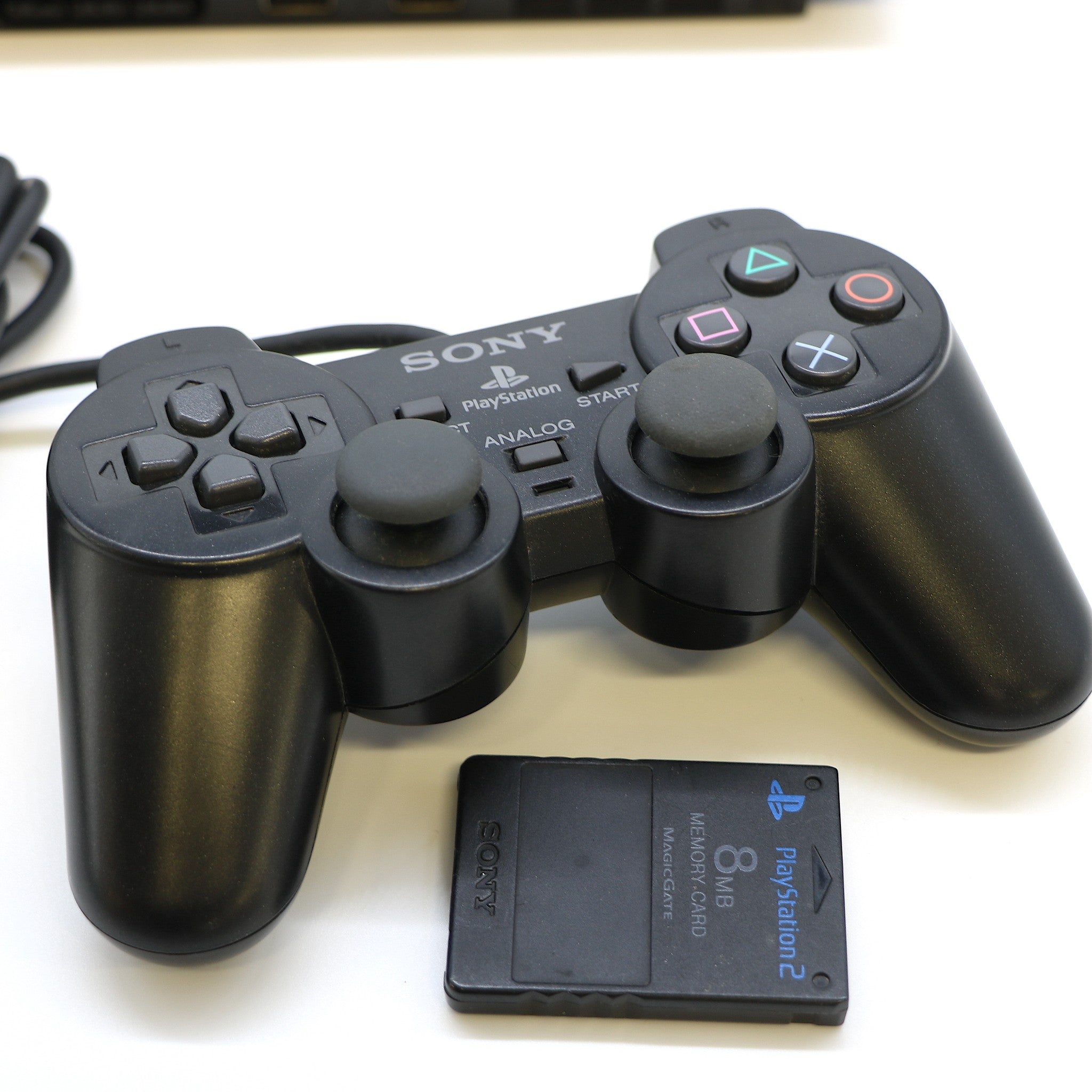 Black Slimline Slim Sony PS2 Console With Pad & 8MB Card | Mint Condition!