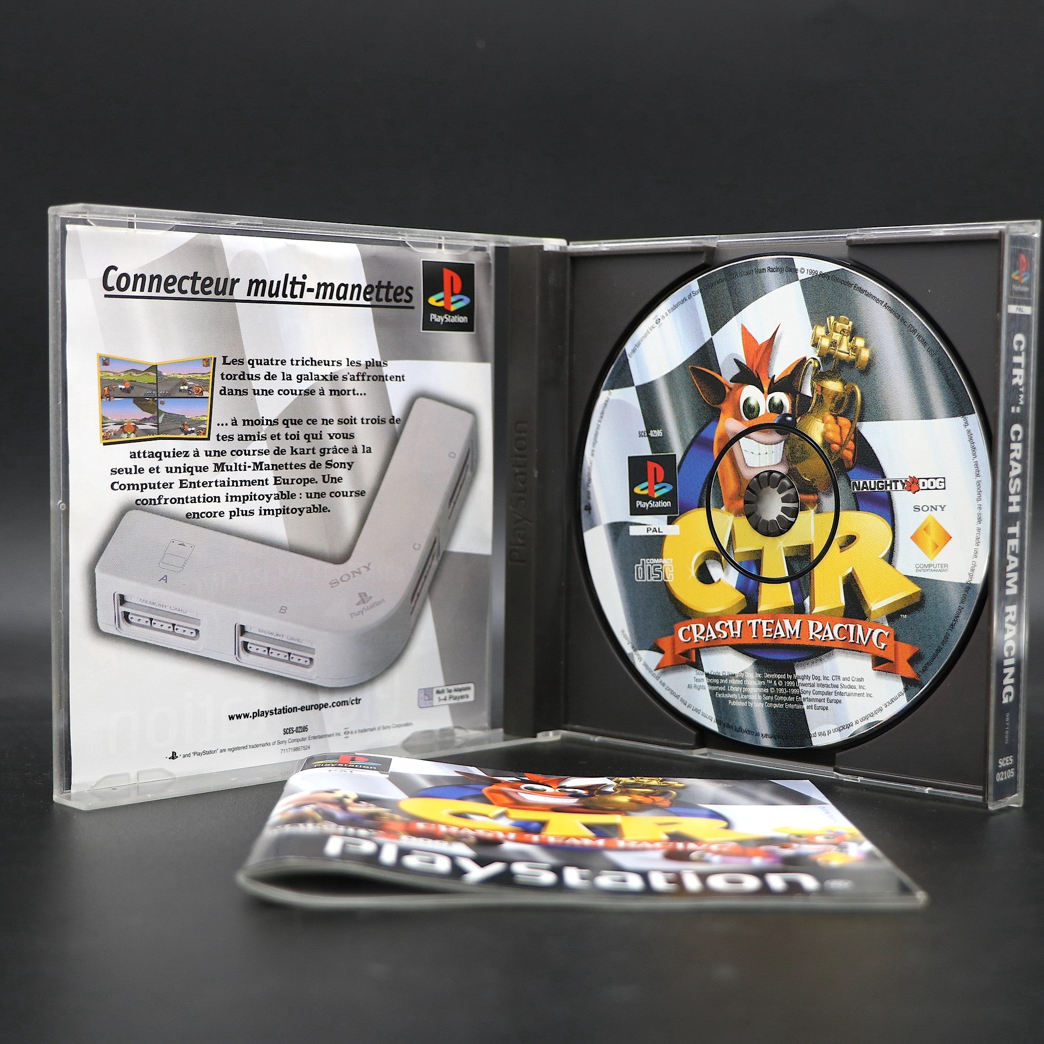 Crash Bandicoot - Crash Team Racing CTR (French Version) PS1 Game - Collectable!