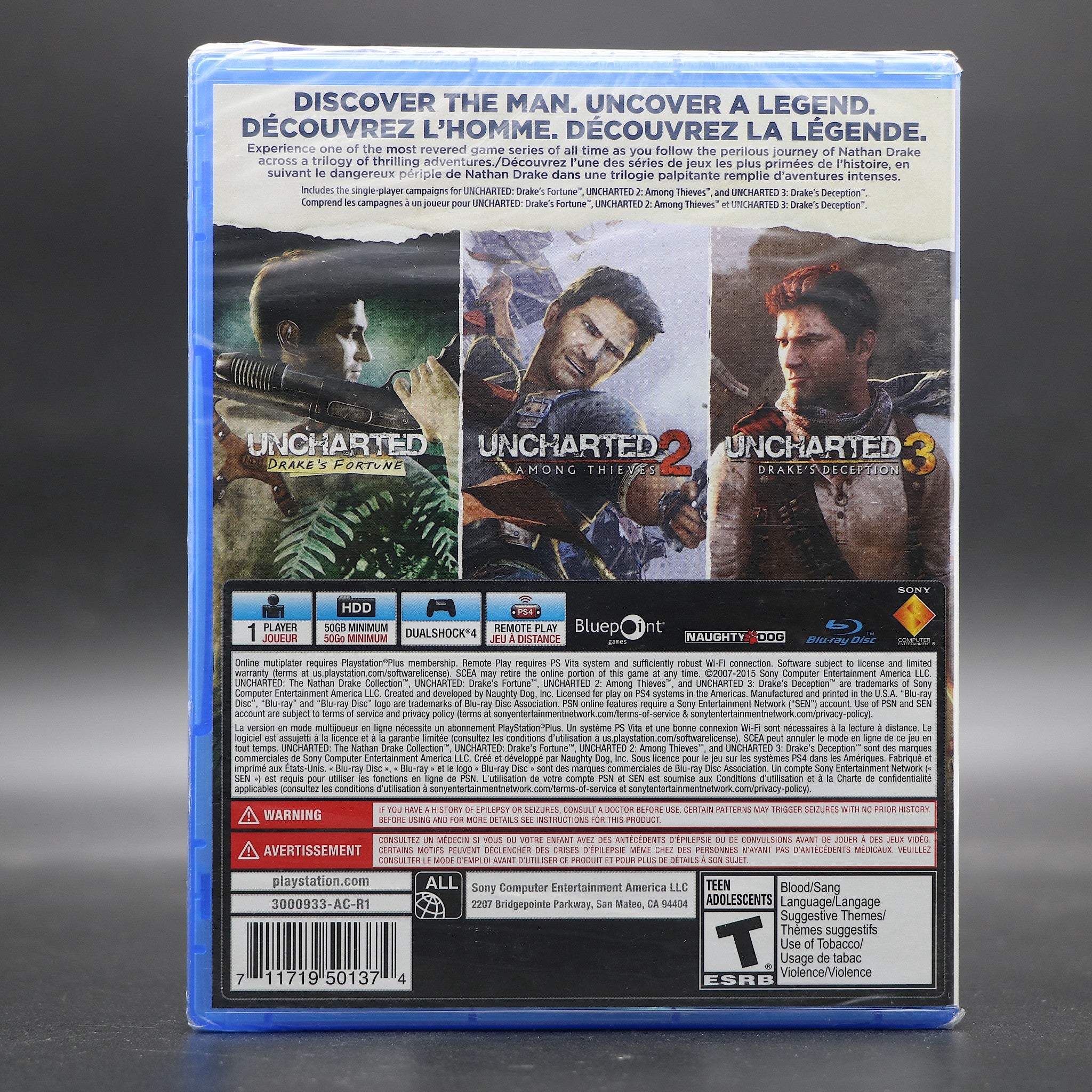 Uncharted | The Nathan Drake Collection | Sony PS4 Game | New & Sealed