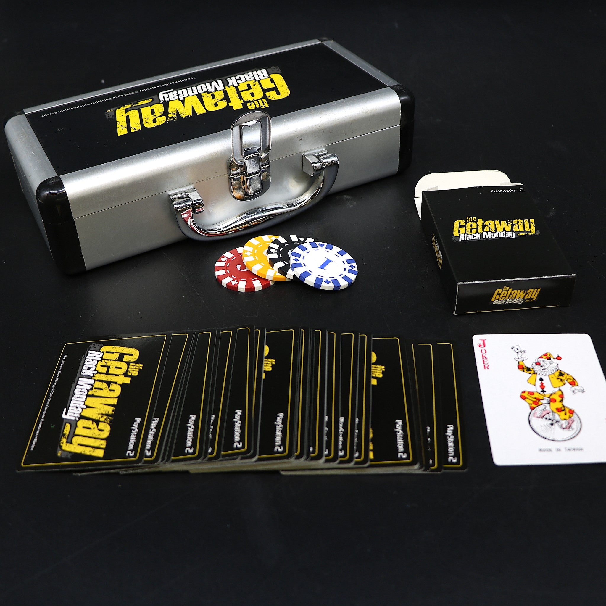 The Getaway Black Monday | Promo Playing Cards & Poker Chips From Sony PS2 Game