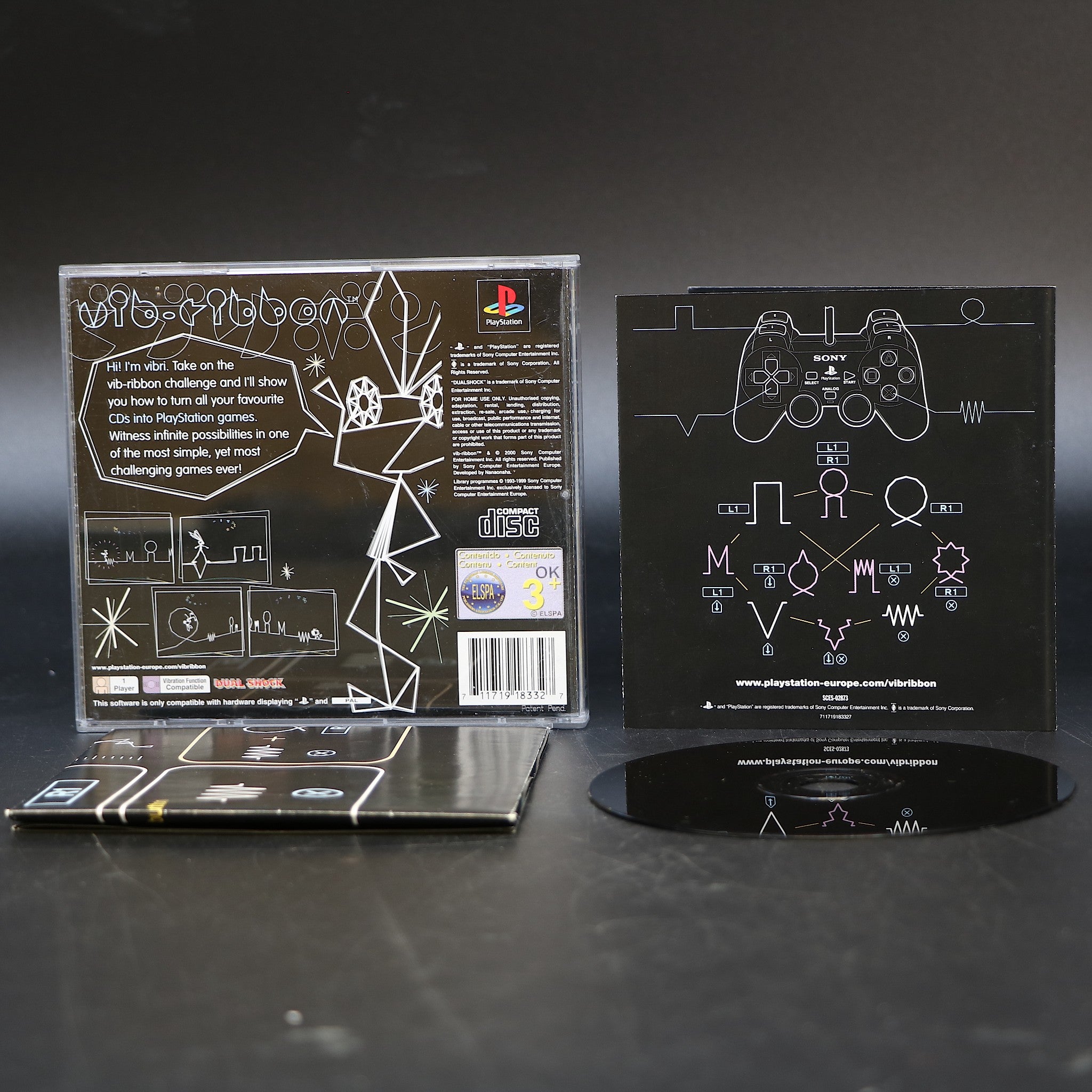 Vib Ribbon With Poster | Sony Playstation PS1 Game | Collectable Condition!