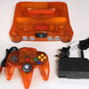 Nintendo 64 N64 Fire Orange Clear Console Controller | Collectable Condition