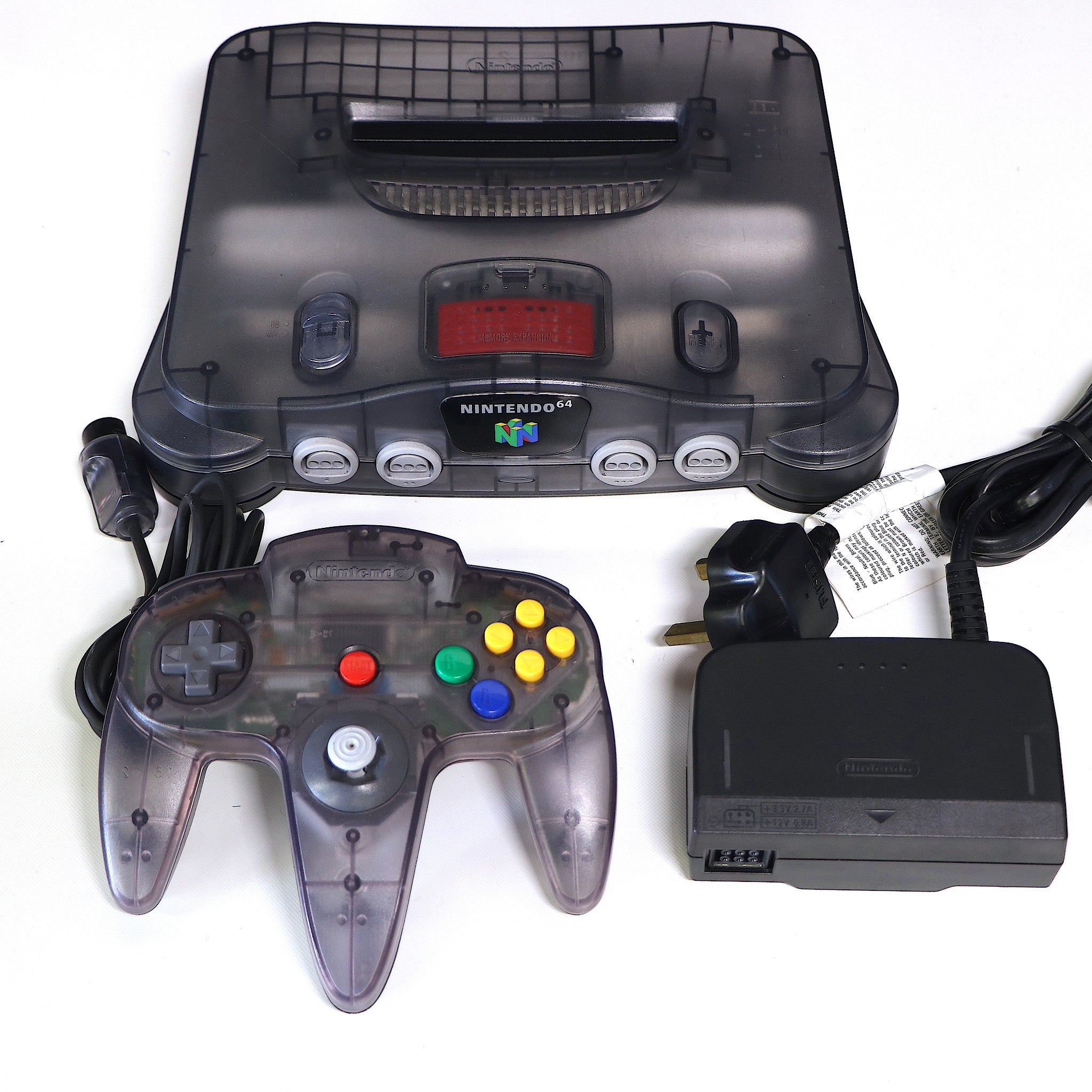 Nintendo 64 N64 Smoke Black Grey Gray Clear Console | Collectable Condition!