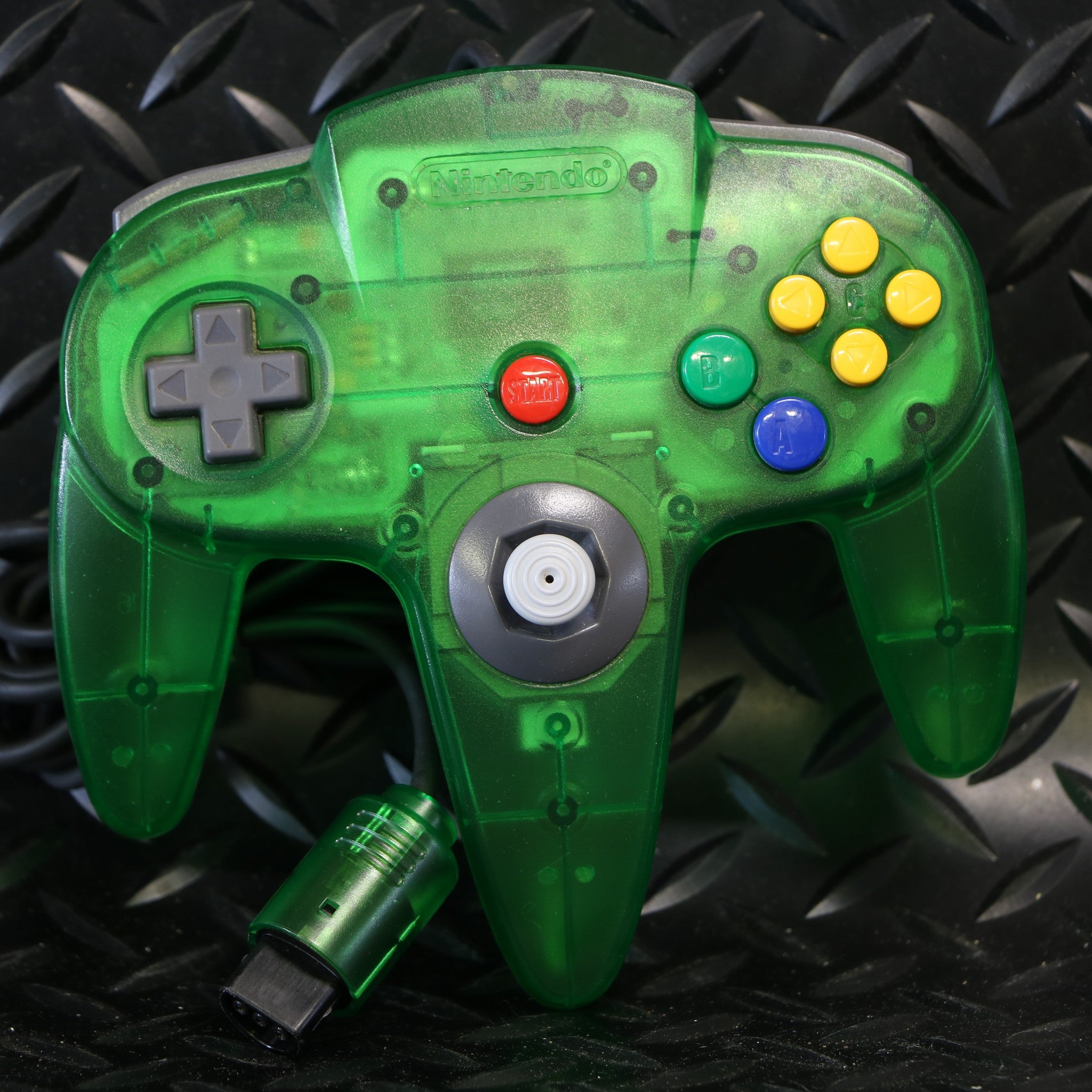 Nintendo 64 N64 Jungle Green Console Controller & Cables | Collectable Condition