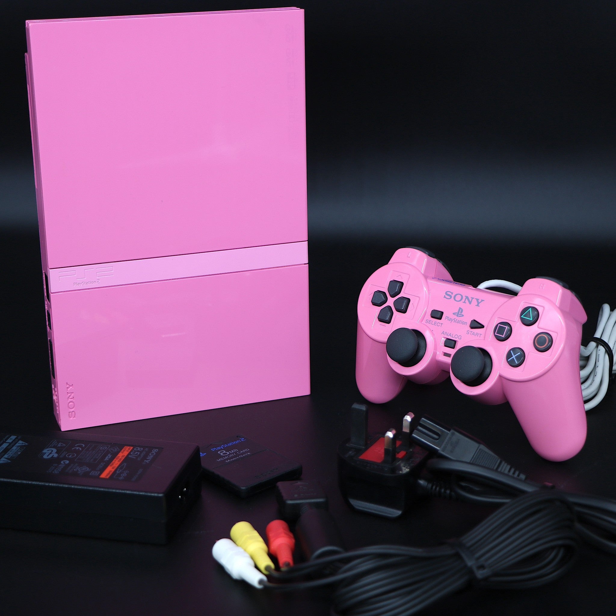 Pink Slimline Slim Sony PS2 Console System With Controller & 8MB Card | VGC