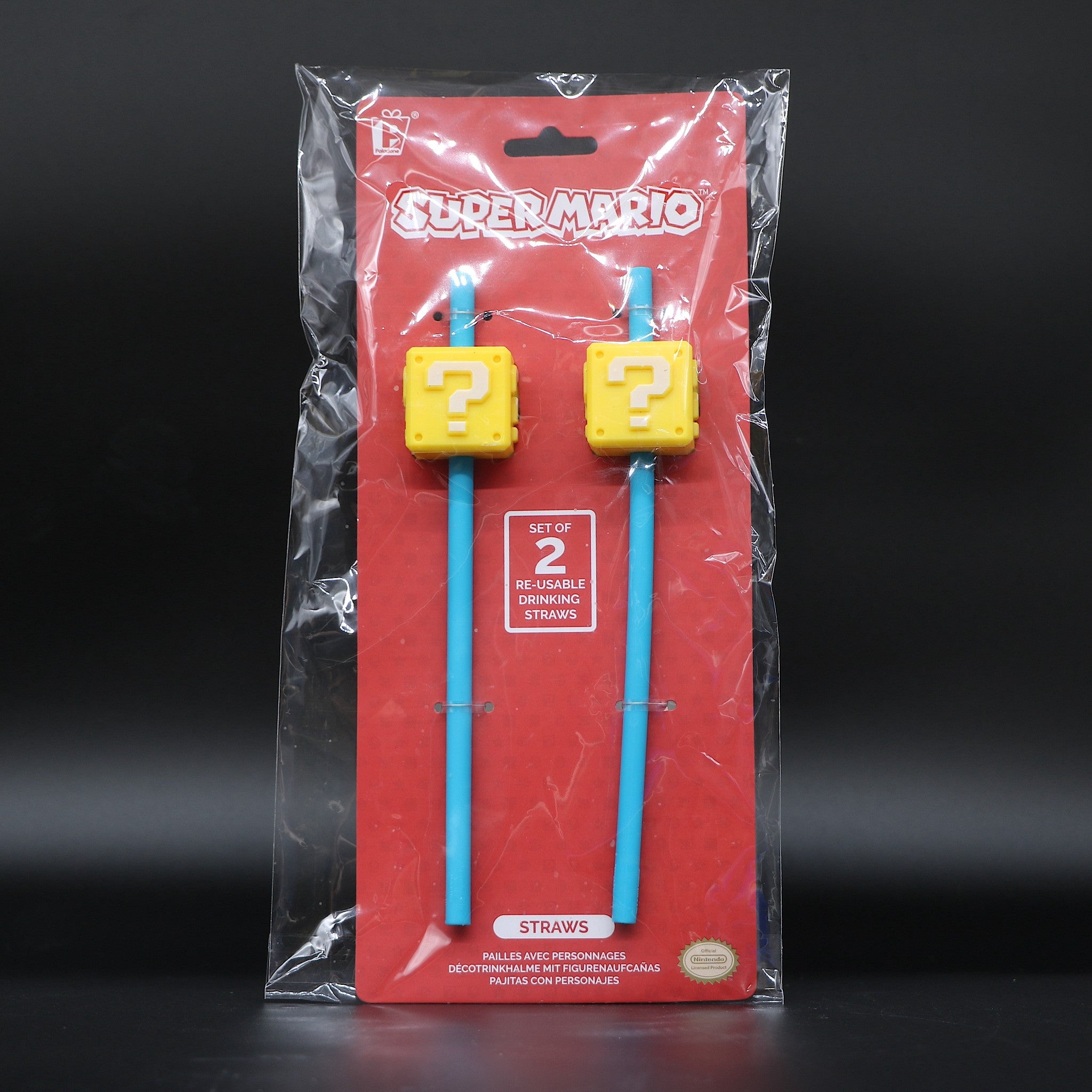 Super Mario Drinking Straws | Nintendo Mark ? Question Block | Reuseable | New