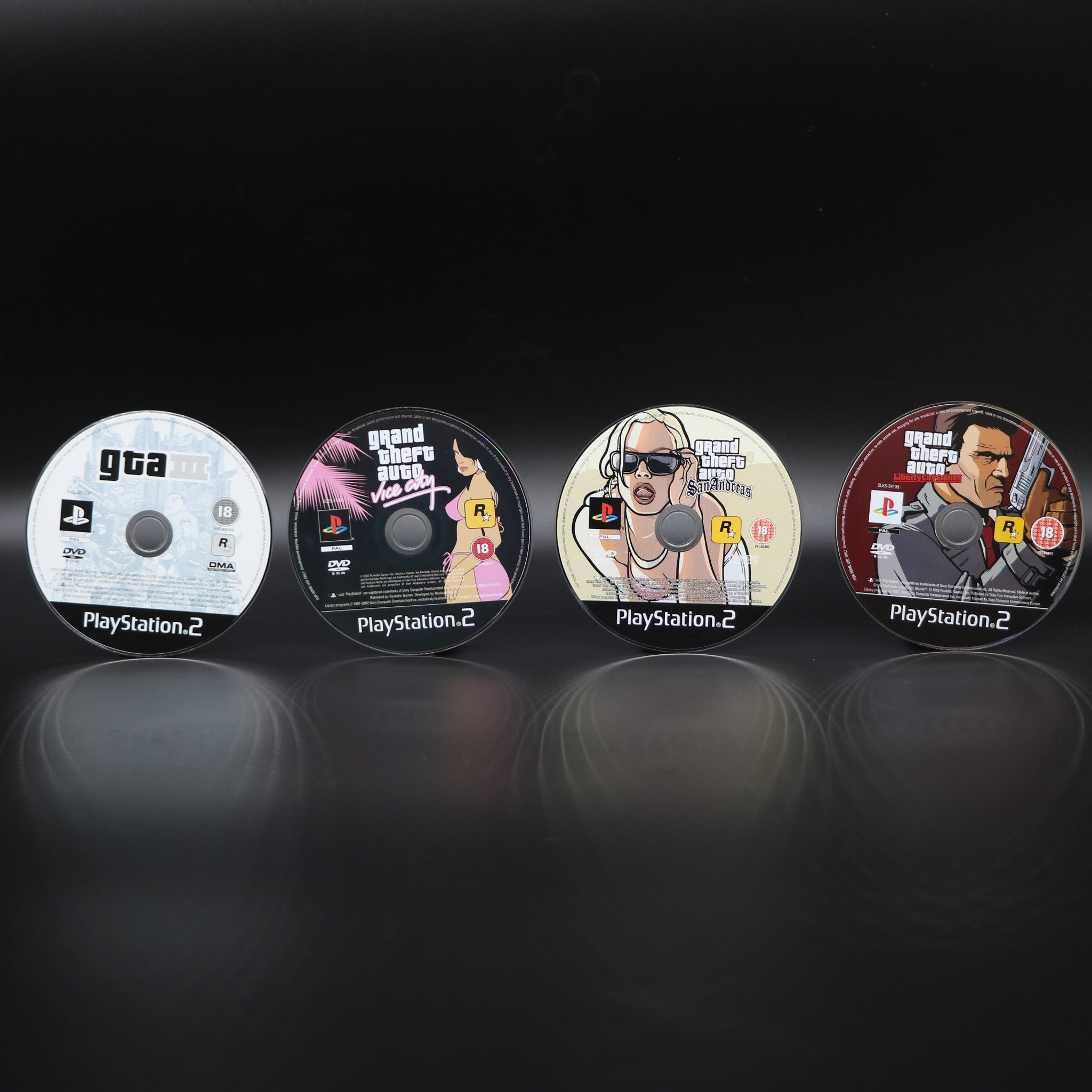 Grand Theft Auto GTA III San Andreas Vice City Liberty | PS2 Game | Discs Only!